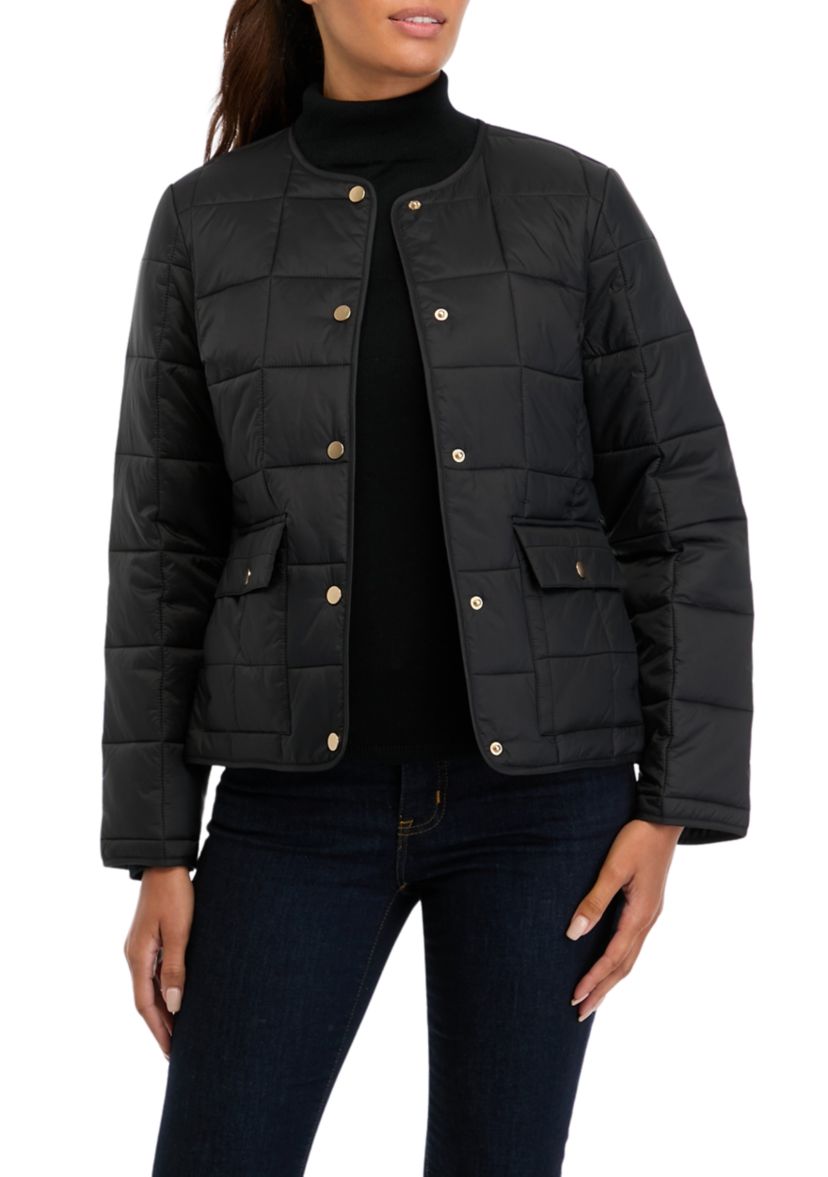 Petite Quilted Puffer Jacket 