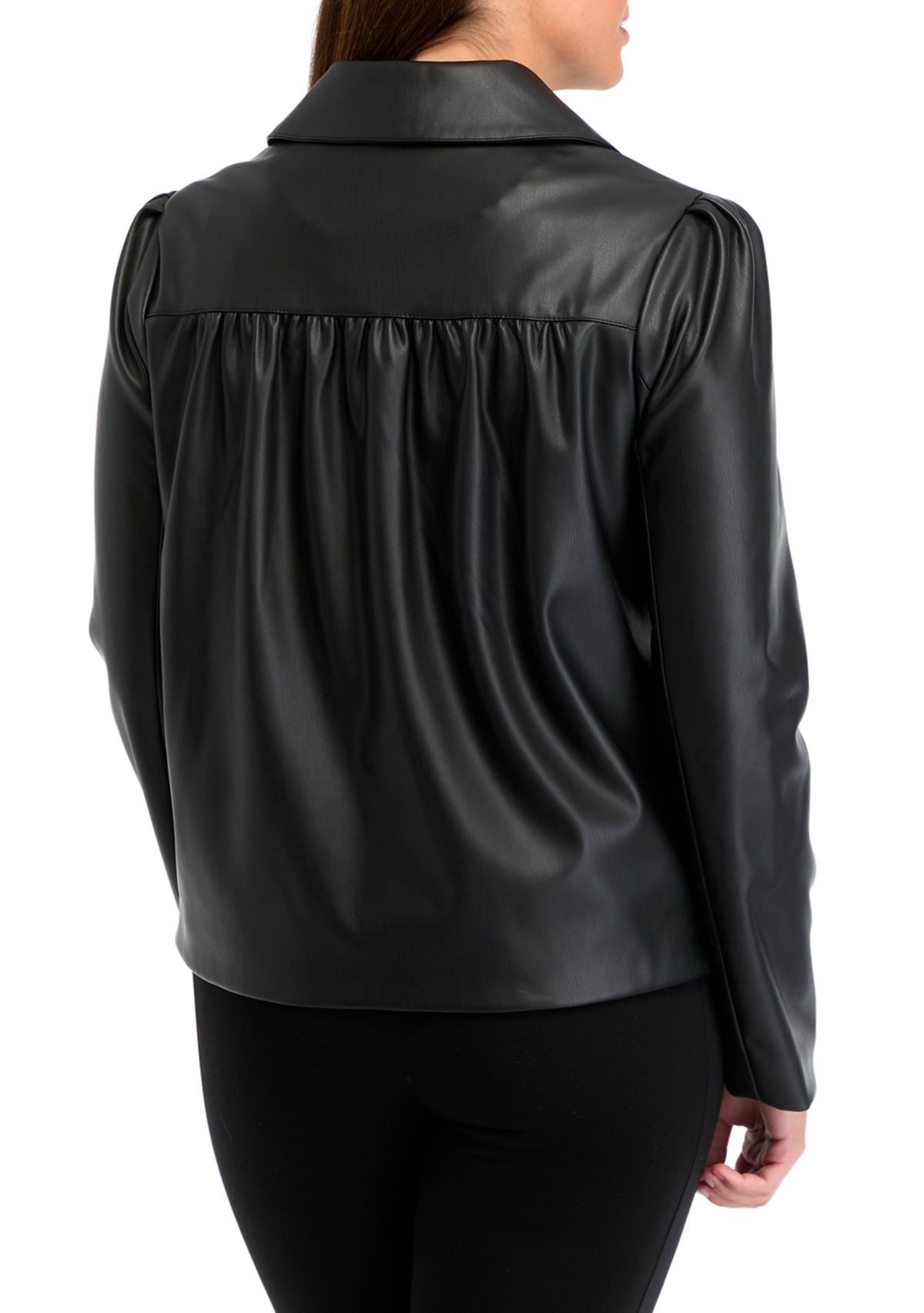 Womens Cropped Leather Jacket