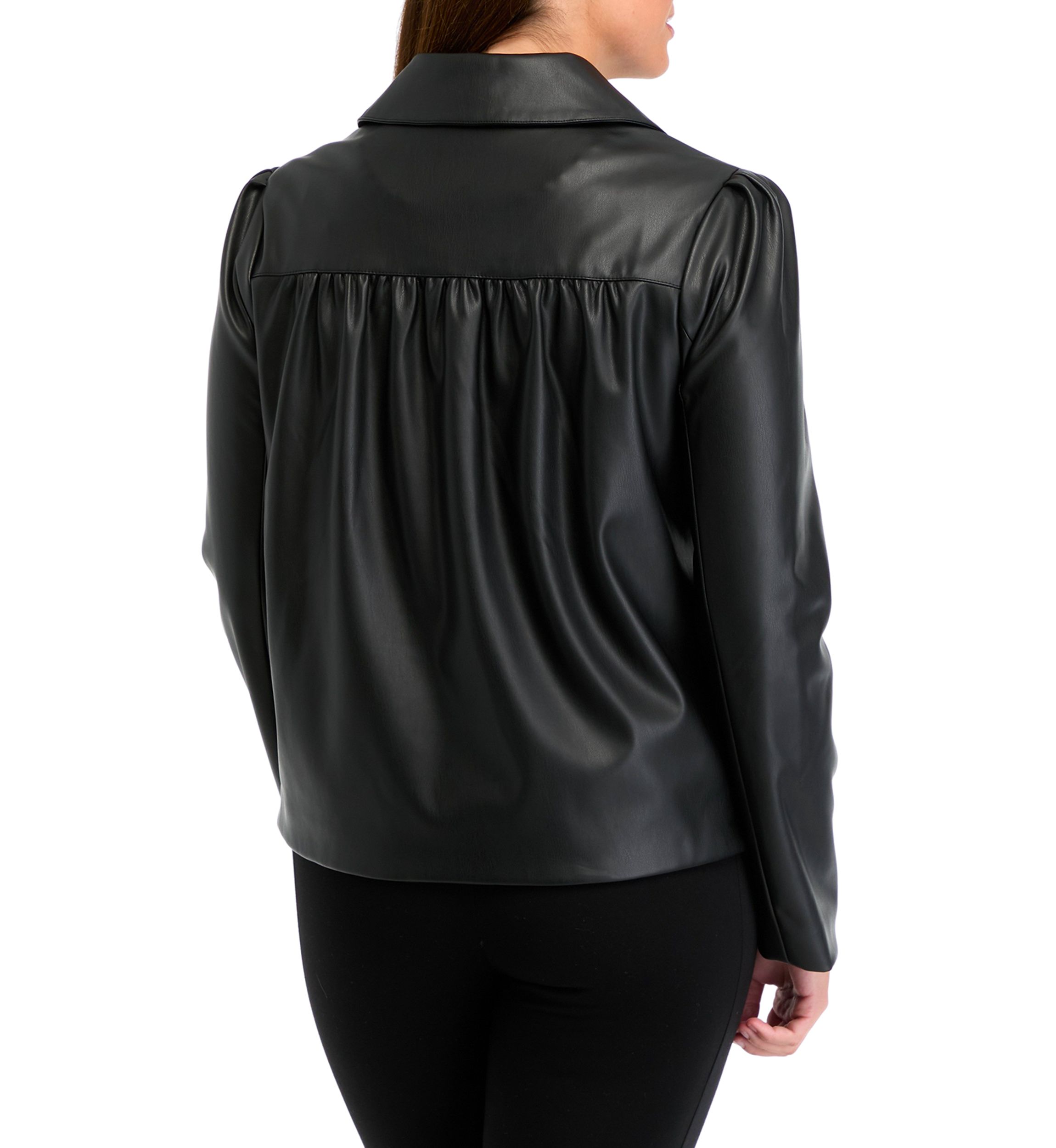 Womens Cropped Leather Jacket