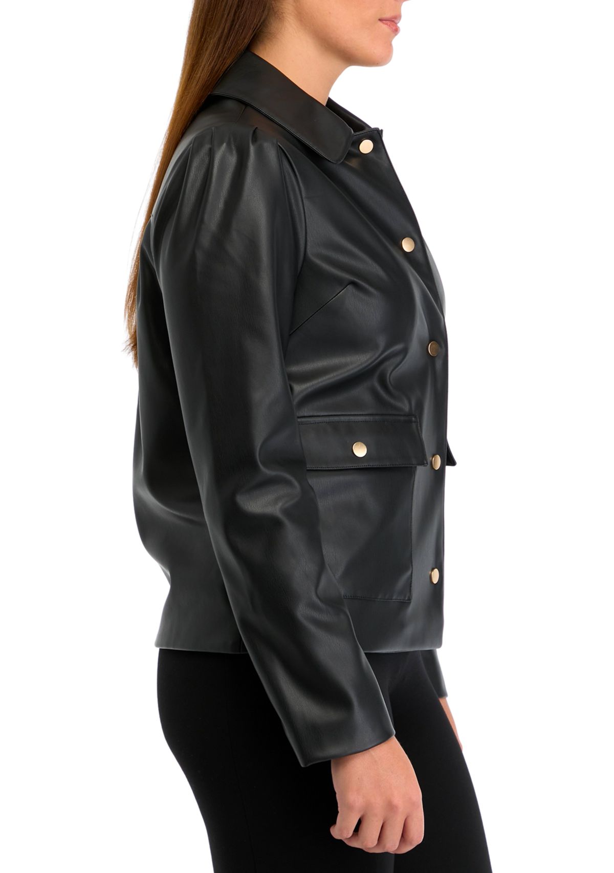 Womens Cropped Leather Jacket