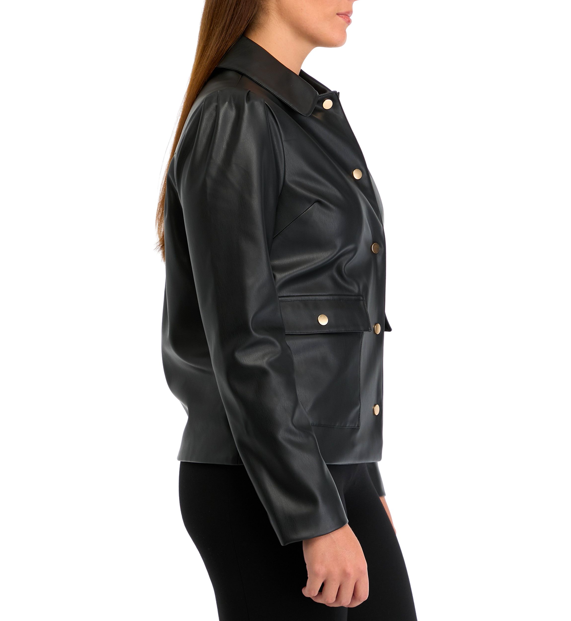Womens Cropped Leather Jacket