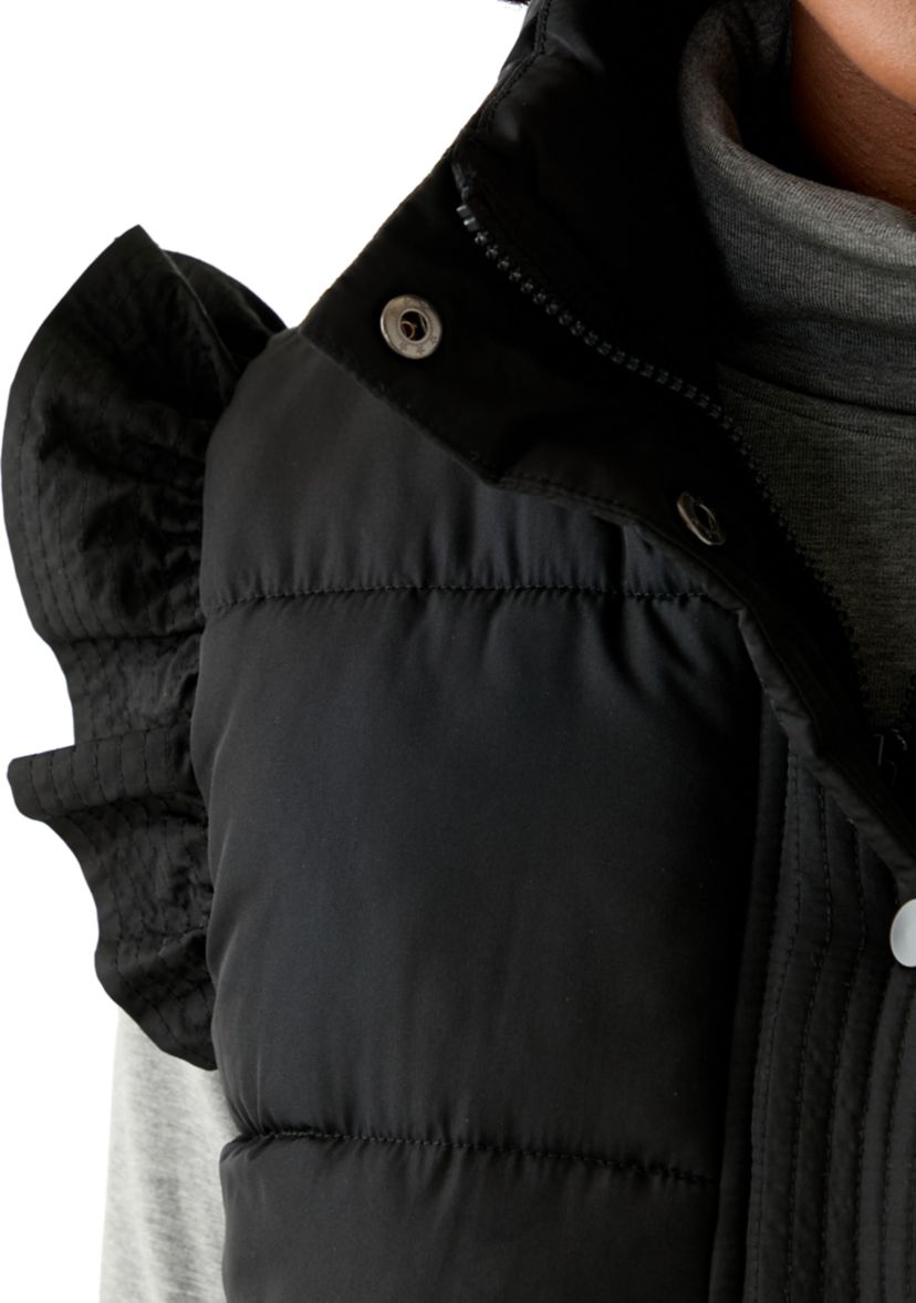 Womens Flutter Sleeve Puffer Vest