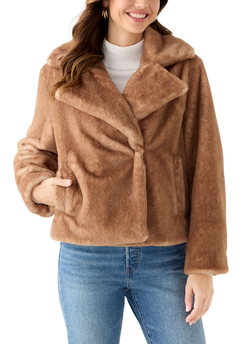 Womens Long Sleeve Fur Jacket