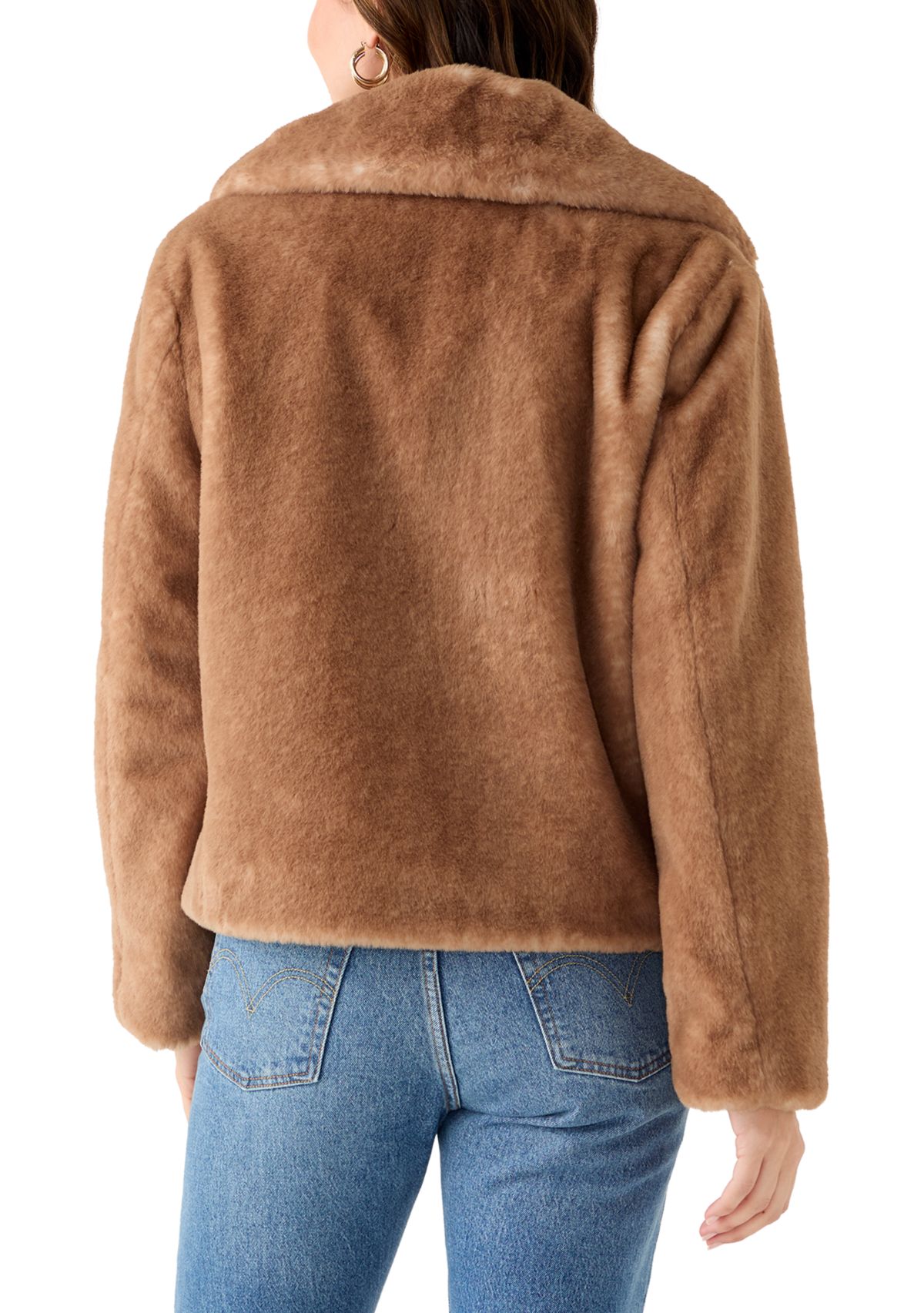 Womens Long Sleeve Fur Jacket