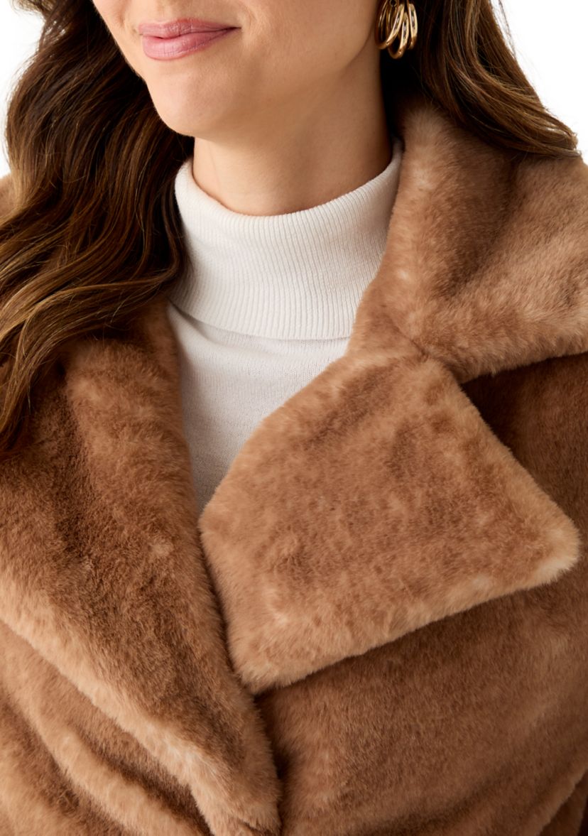 Womens Long Sleeve Fur Jacket