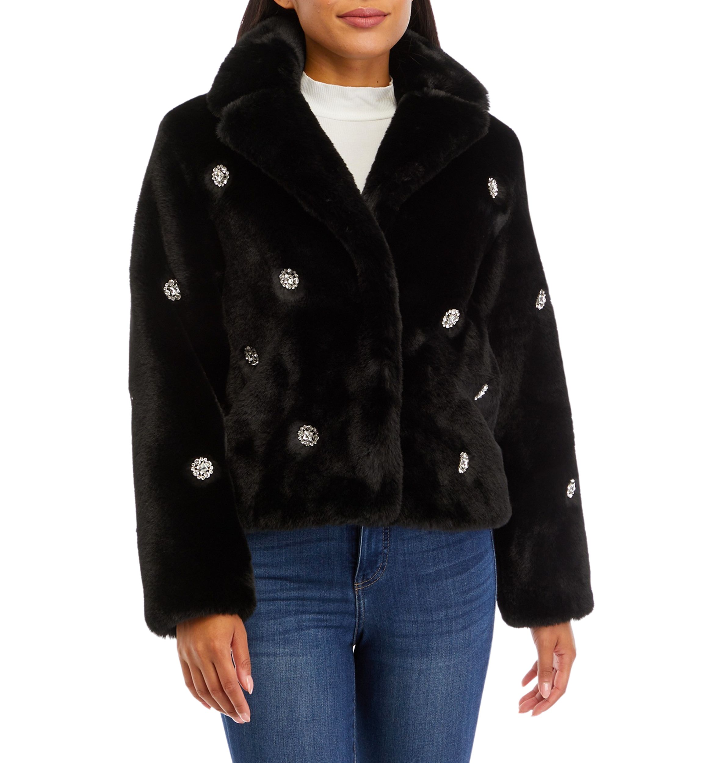 Womens Jewel Fur Jacket