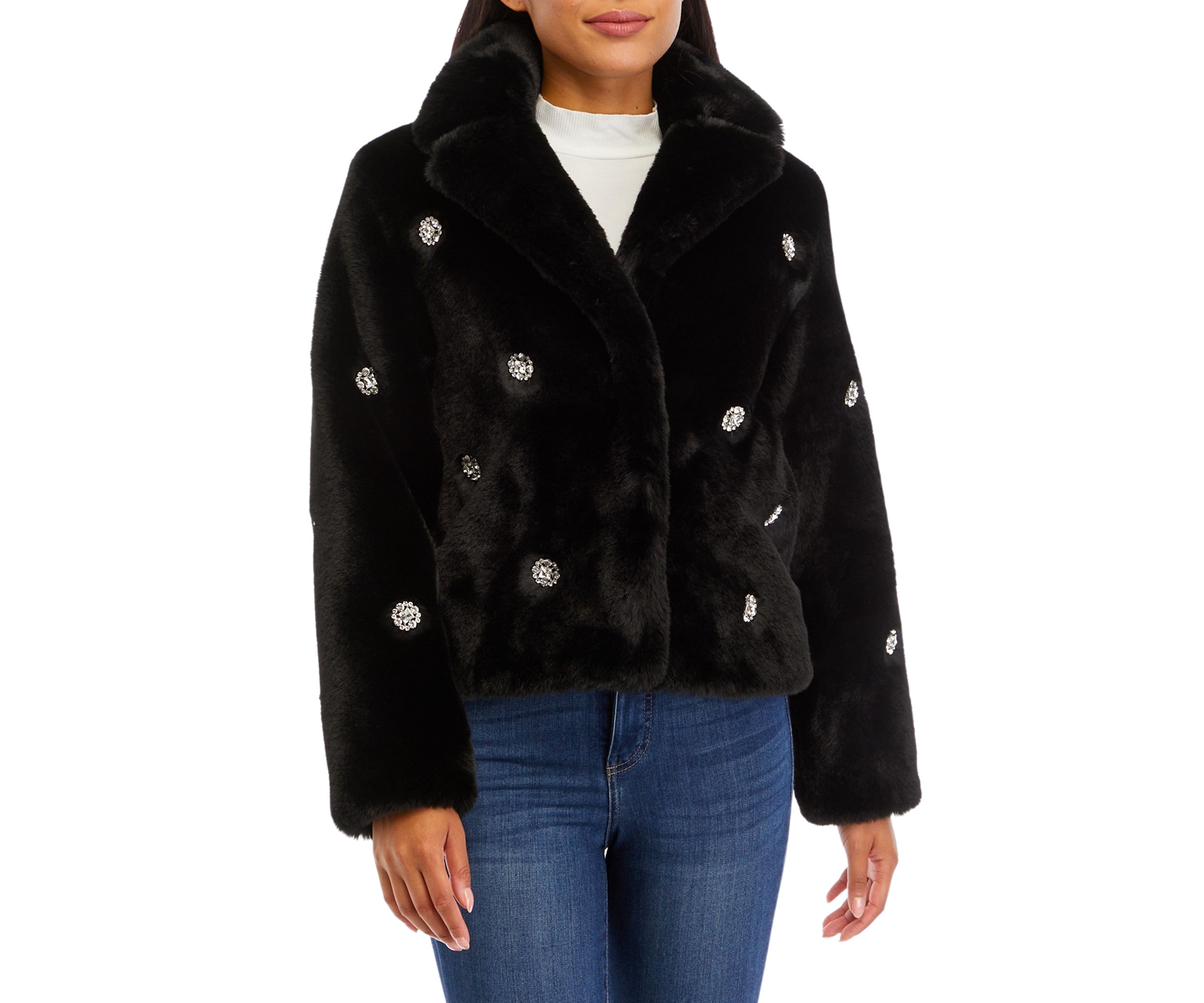 Womens Jewel Fur Jacket