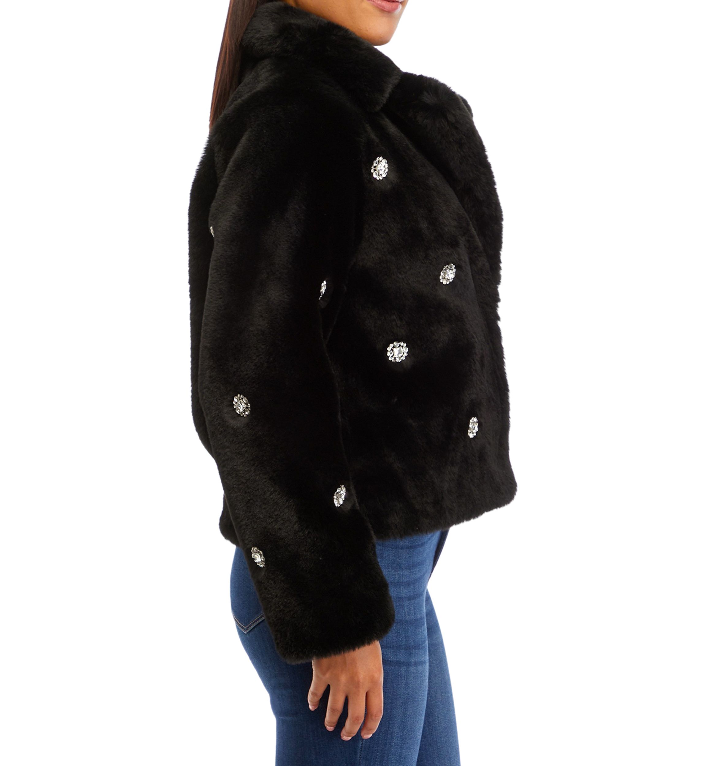 Womens Jewel Fur Jacket
