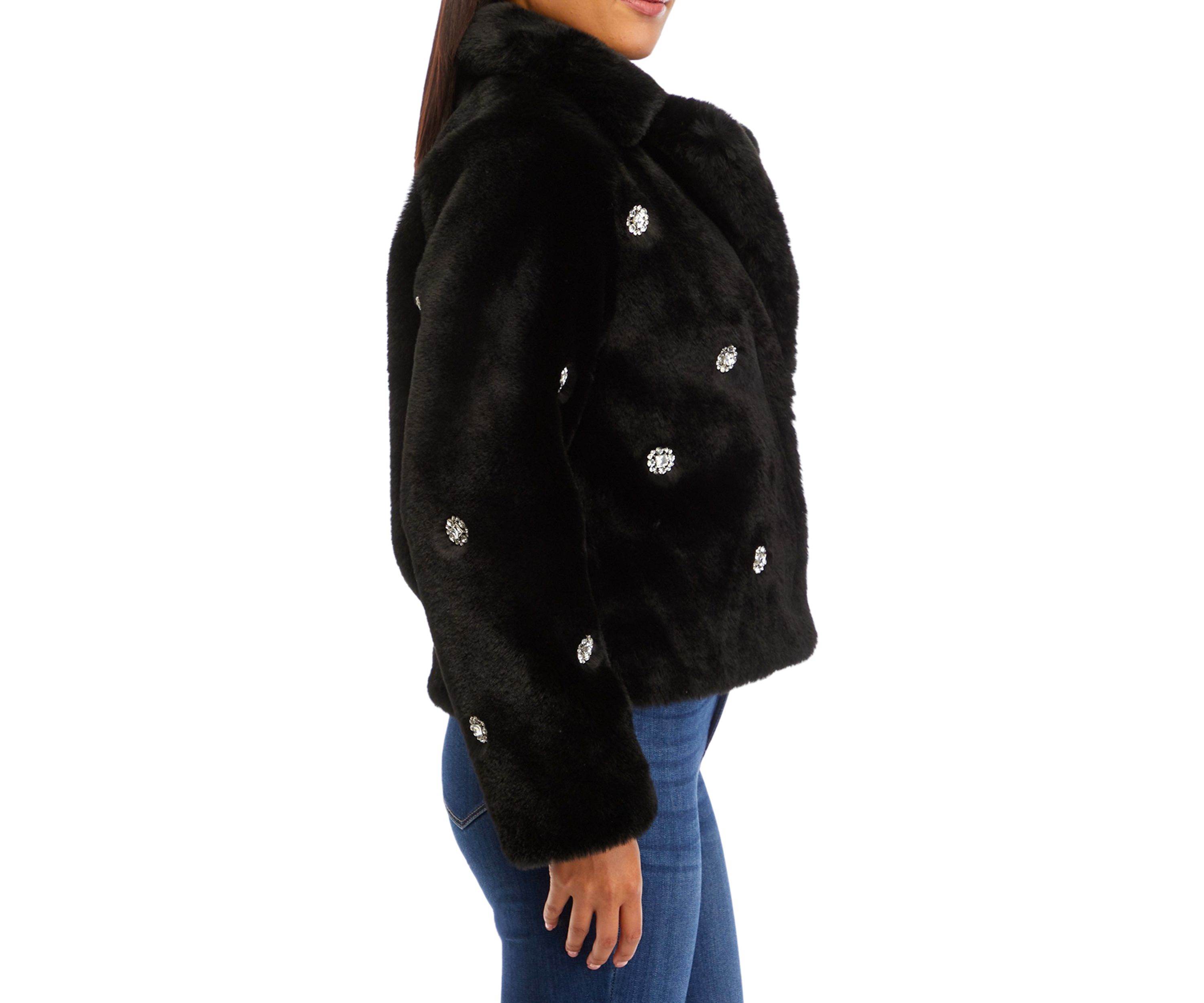 Womens Jewel Fur Jacket