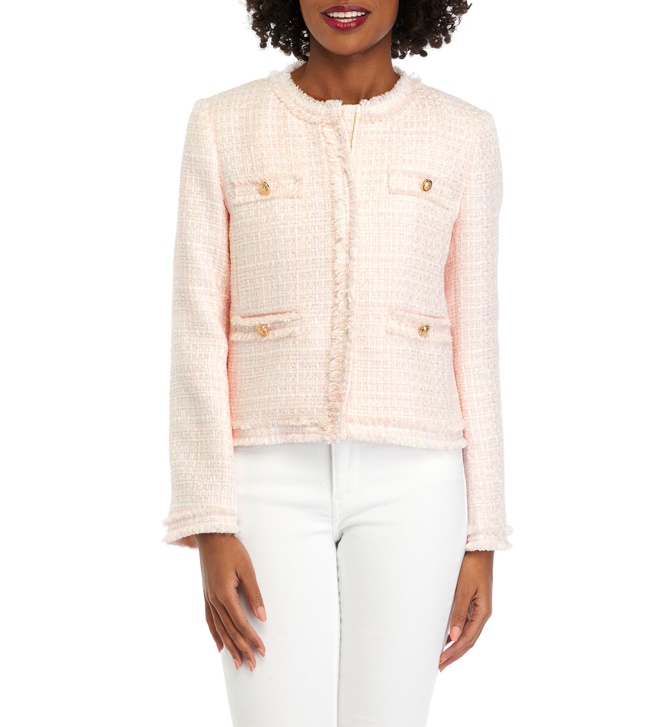 Womens Tweed Crop Jacket