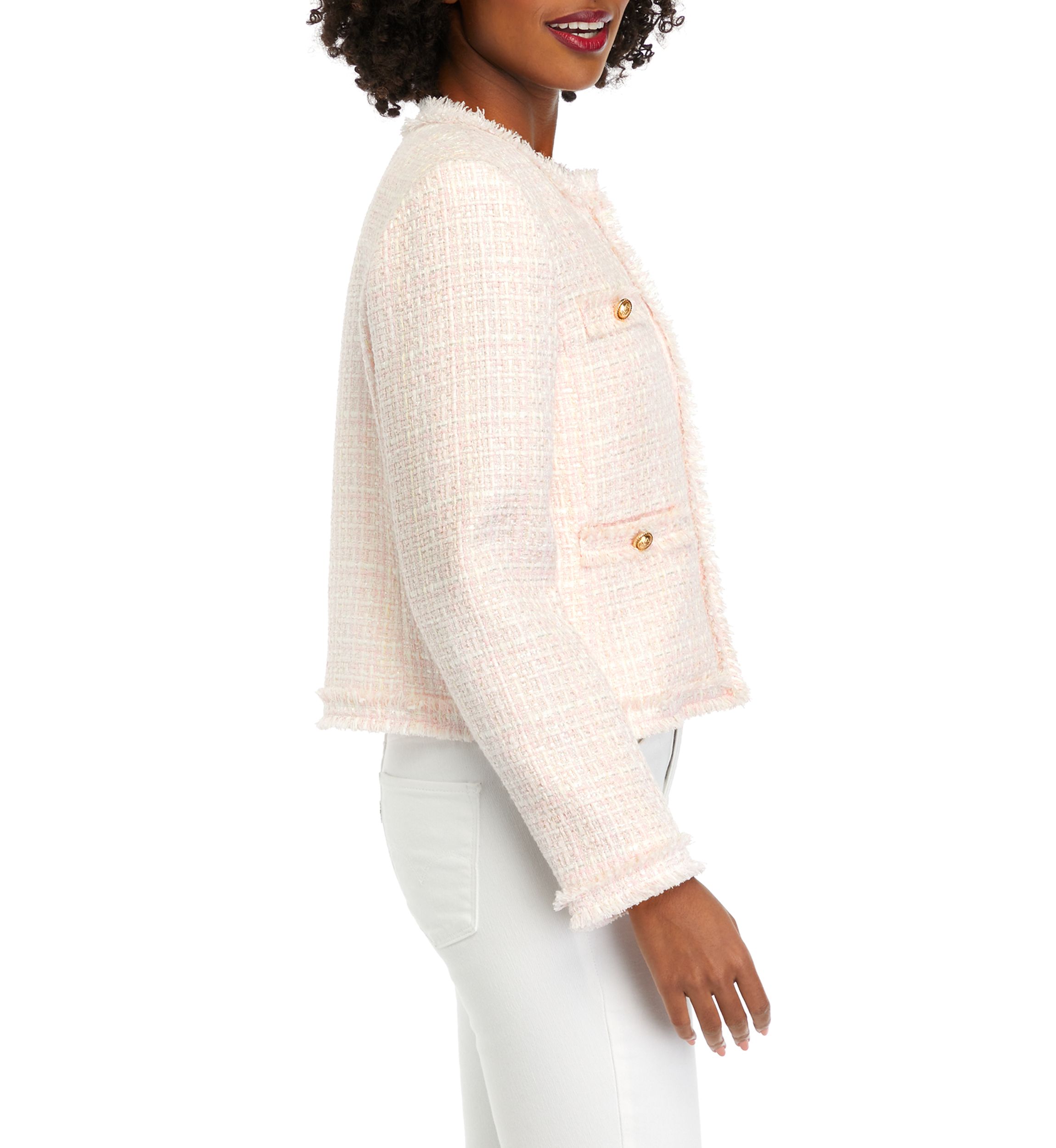 Womens Tweed Crop Jacket