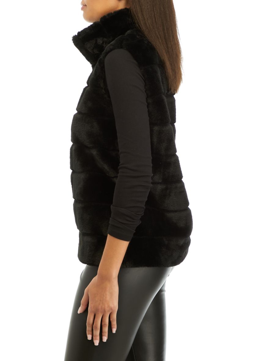 Womens Fur Puffer Vest