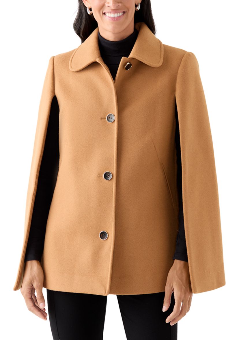 Womens Faux Cape Jacket
