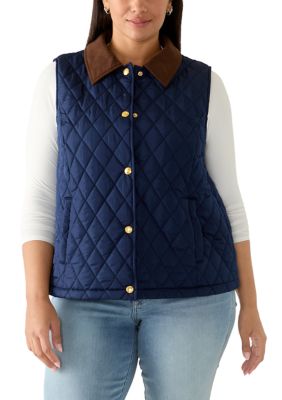 Crown & Ivy Women's Quilted Vest, 4X