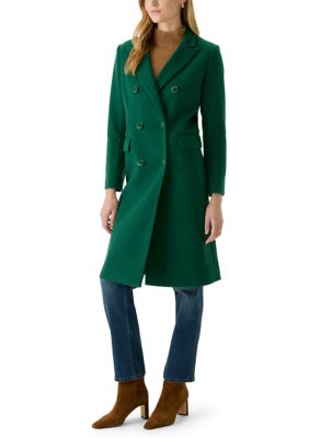 Crown & Ivy Women's Wool Coat, Green, XL