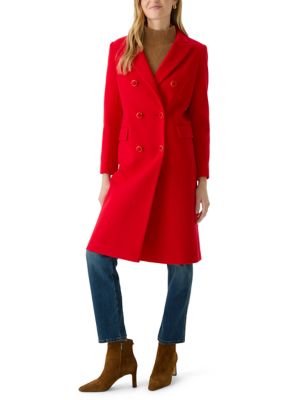 Crown & Ivy Women's Wool Coat, Red, Large