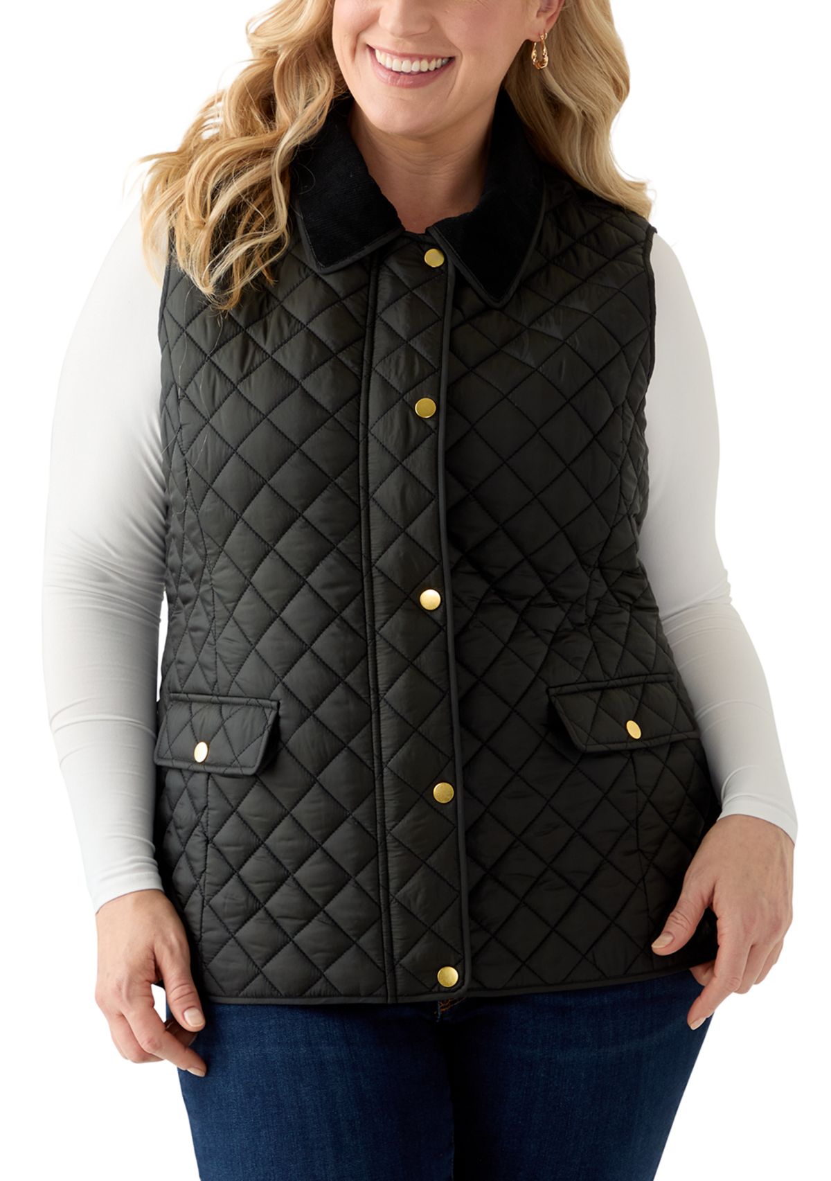 Plus Size Puffer Vest