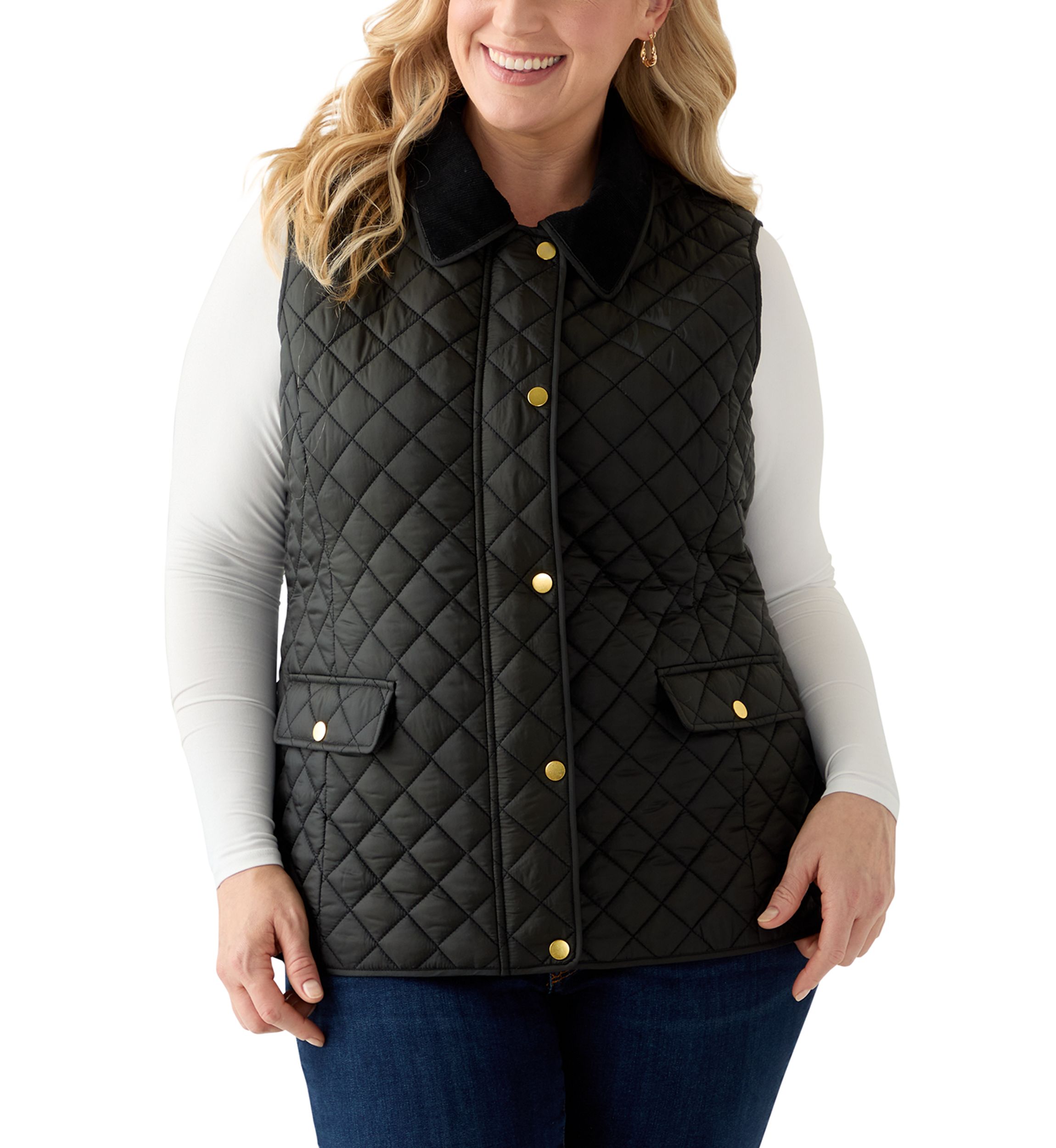 Plus Size Puffer Vest