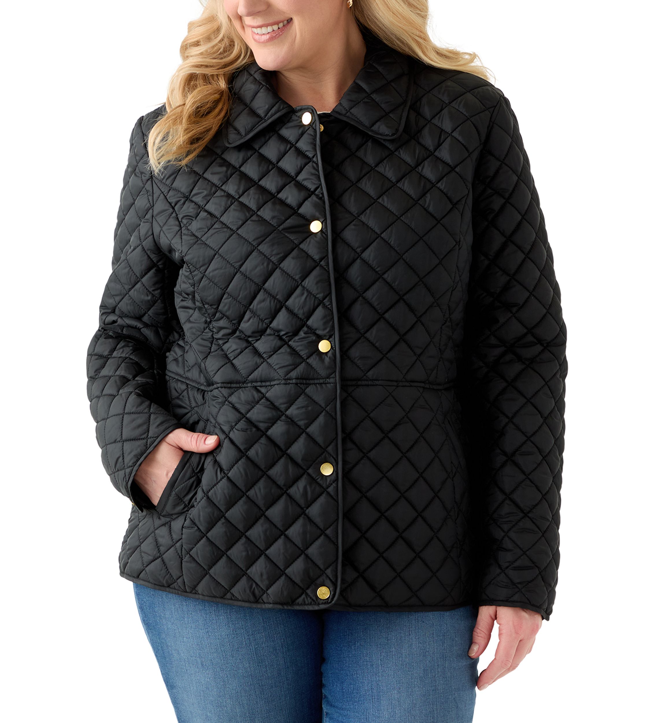 Plus Size Long Sleeve Barn Jacket 