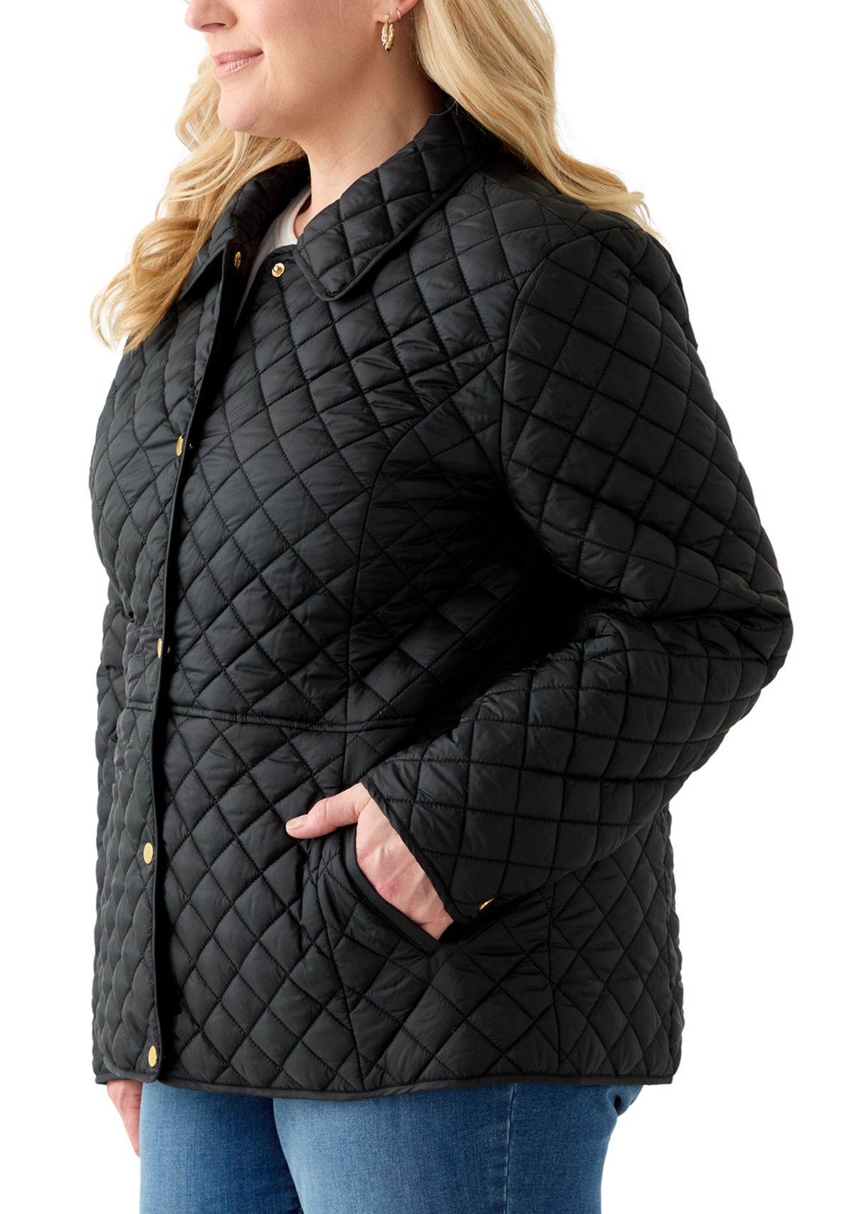 Plus Size Long Sleeve Barn Jacket 