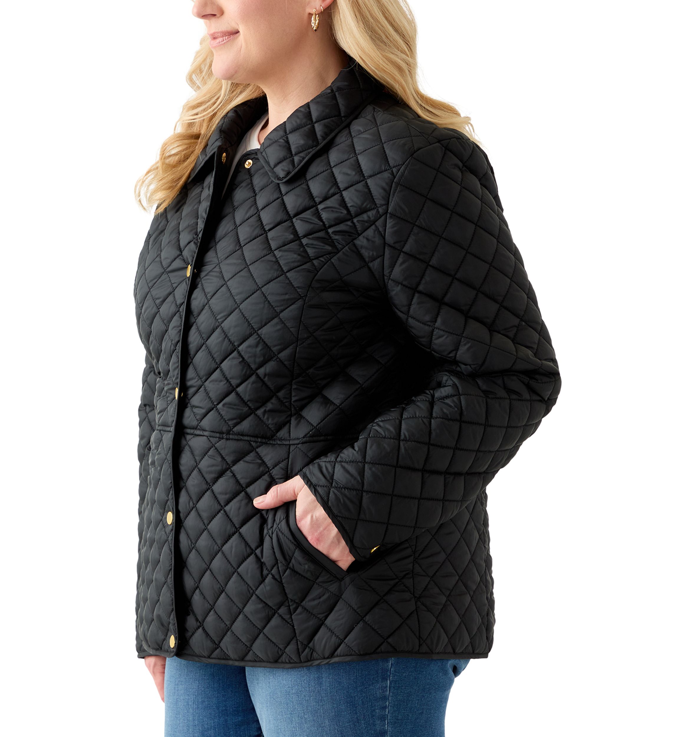 Plus Size Long Sleeve Barn Jacket 