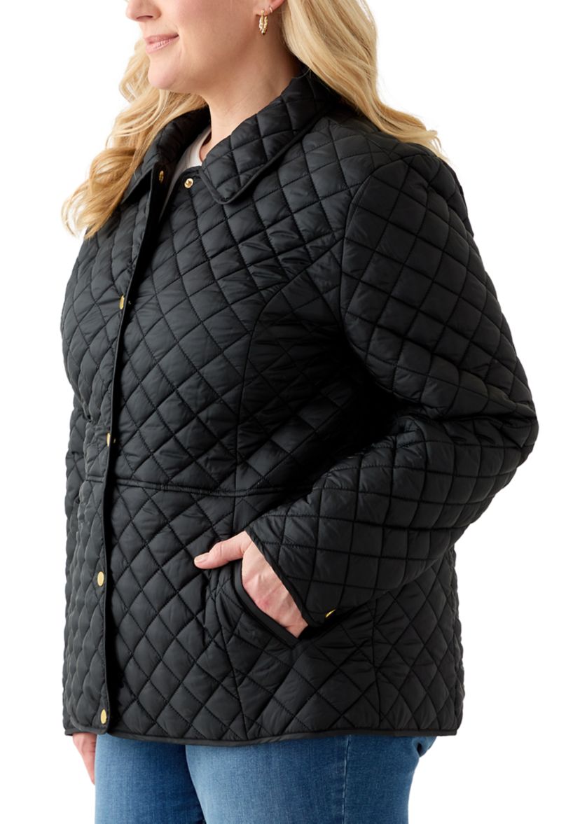 Plus Size Long Sleeve Barn Jacket 