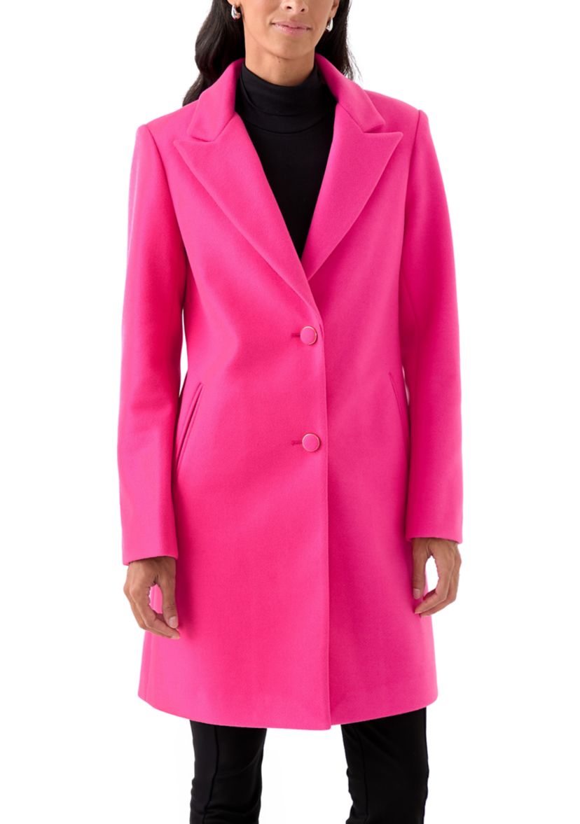 Womens Wool 2-Button Coat 