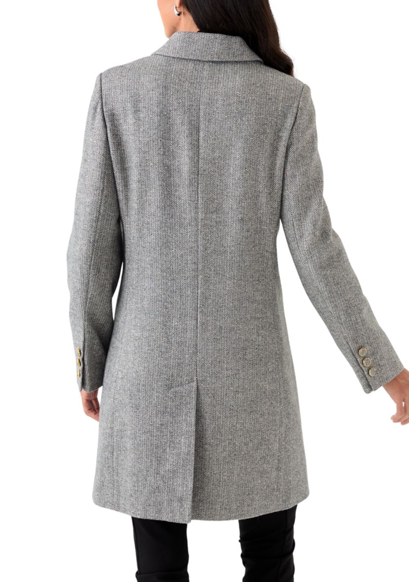  Womens Wool 2-Button Coat 
