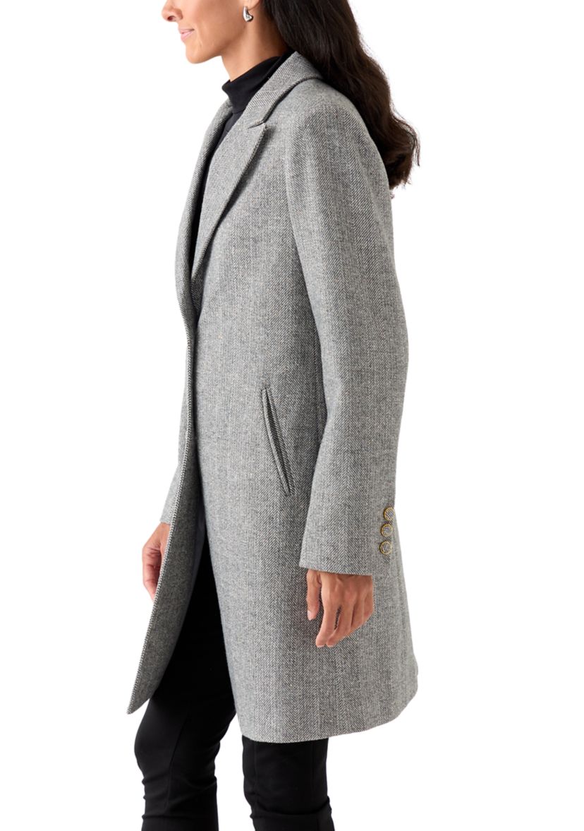  Womens Wool 2-Button Coat 