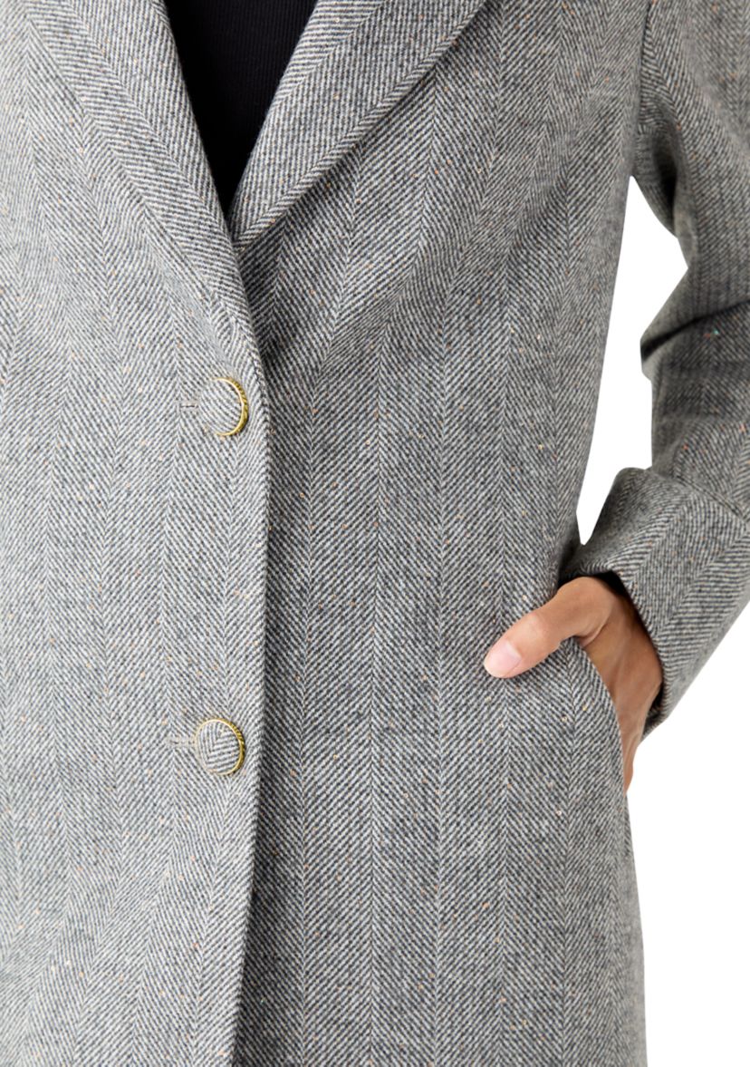 Womens Wool 2-Button Coat 