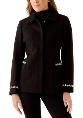 Crown & Ivy™ Women's Jewel Trim Jacket | Belk