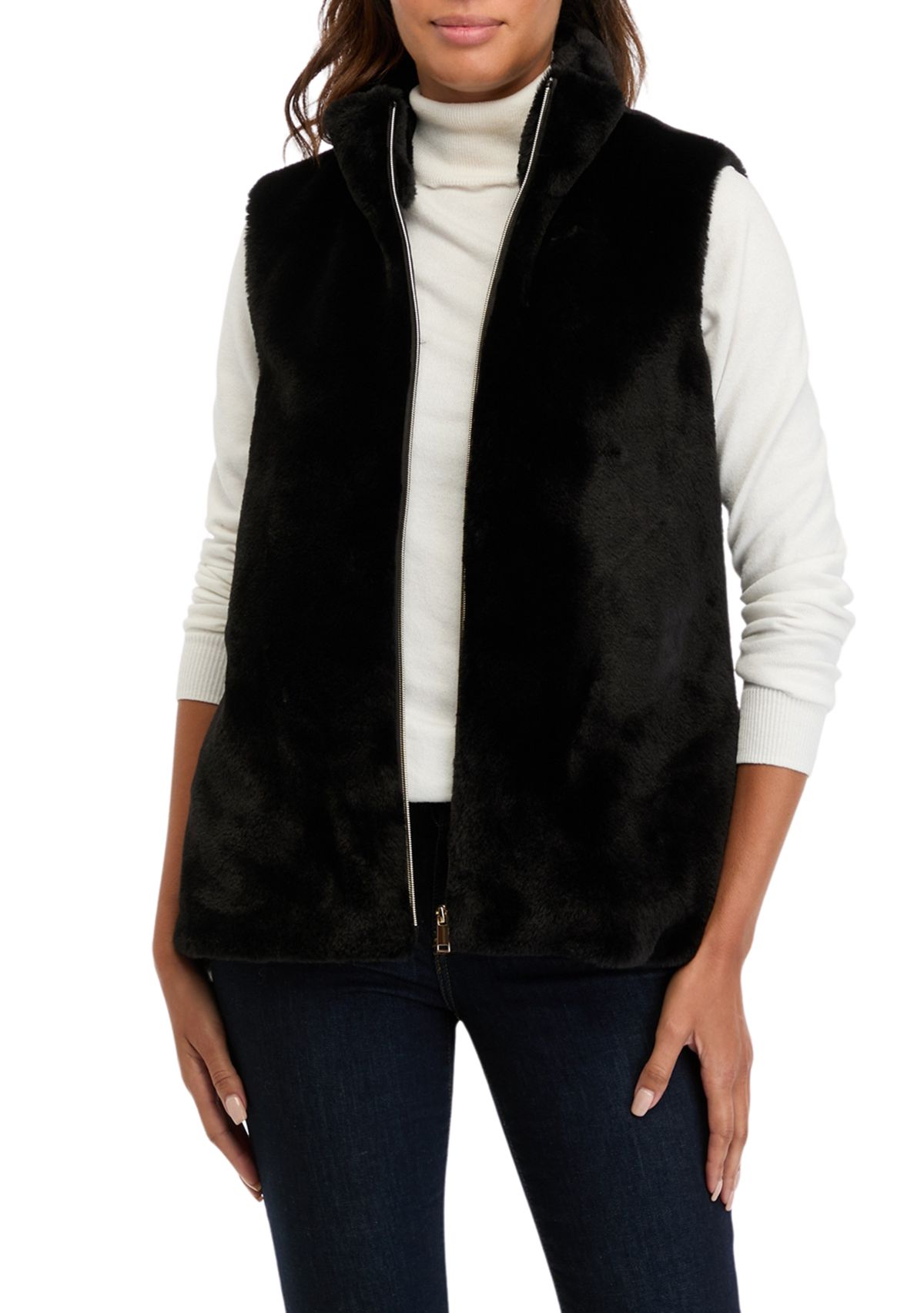 Womens Faux Fur Vest 