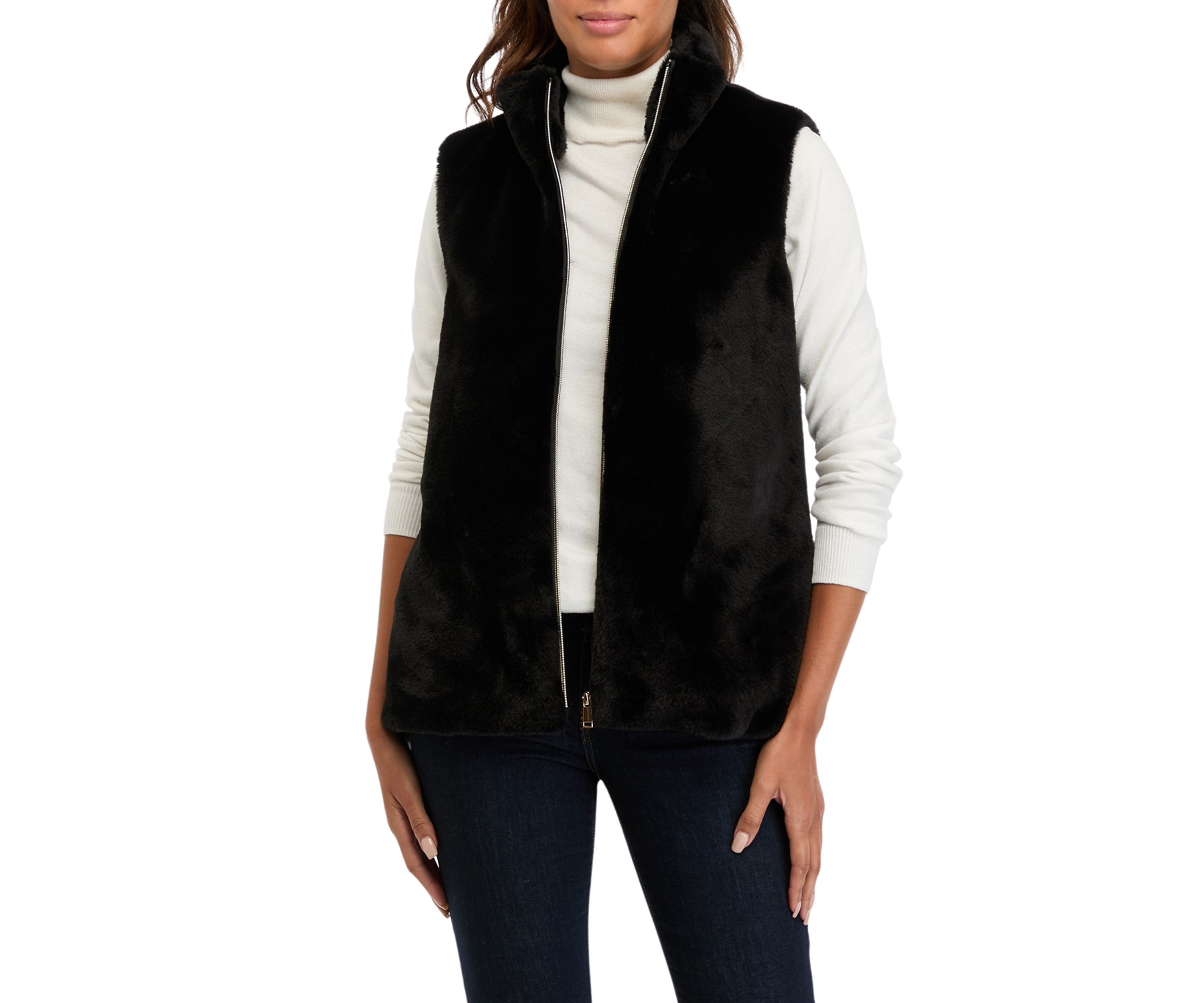 Womens Faux Fur Vest 