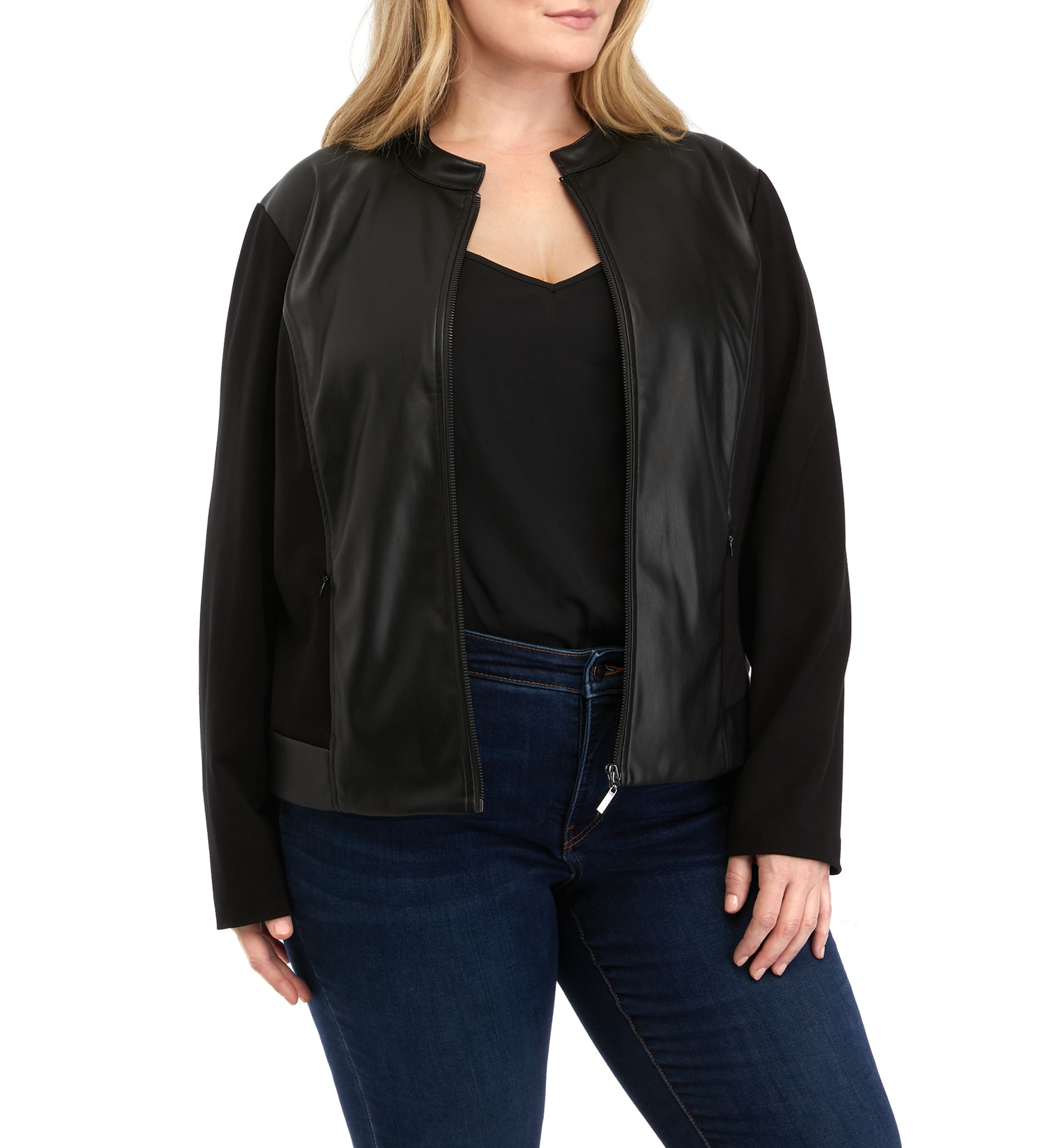 Plus Size Zip Up Jacket