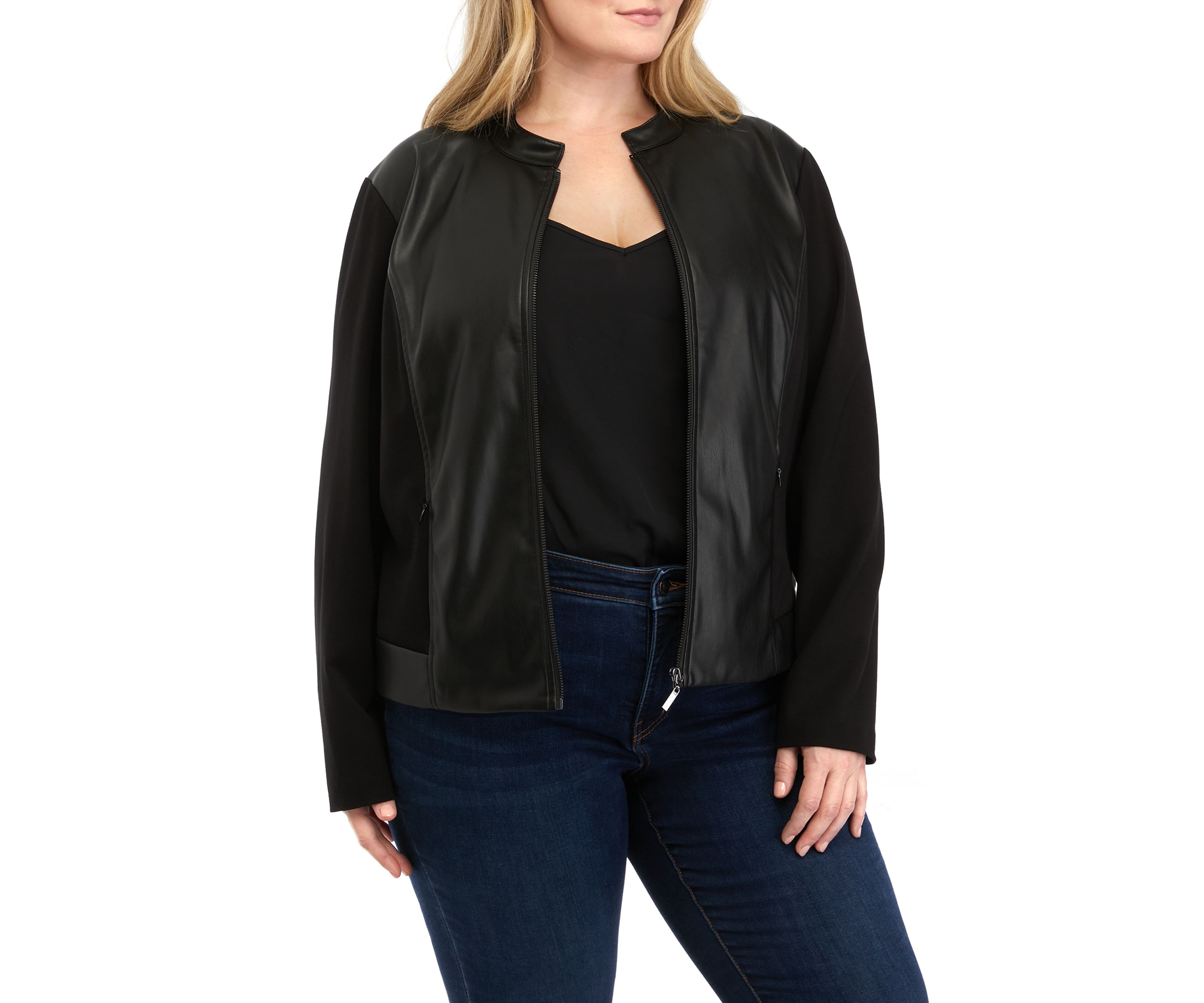 Plus Size Zip Up Jacket