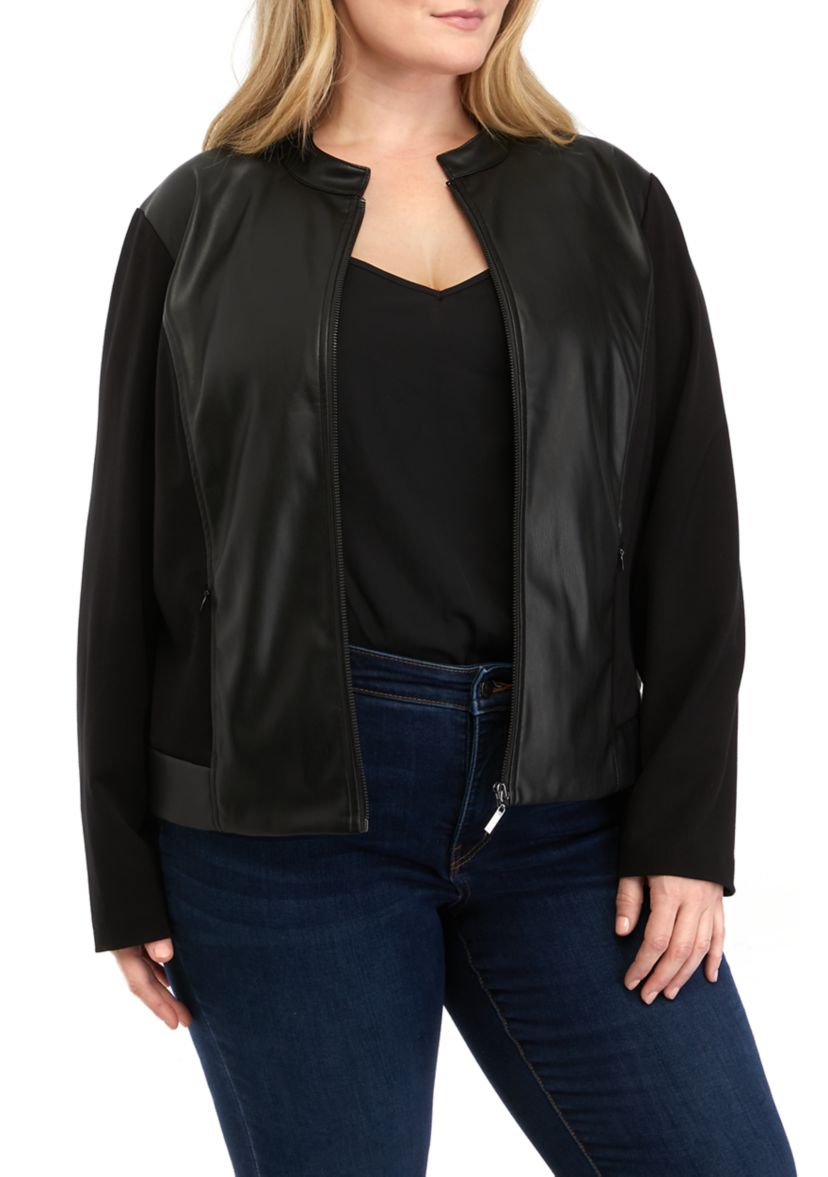 Plus Size Zip Up Jacket