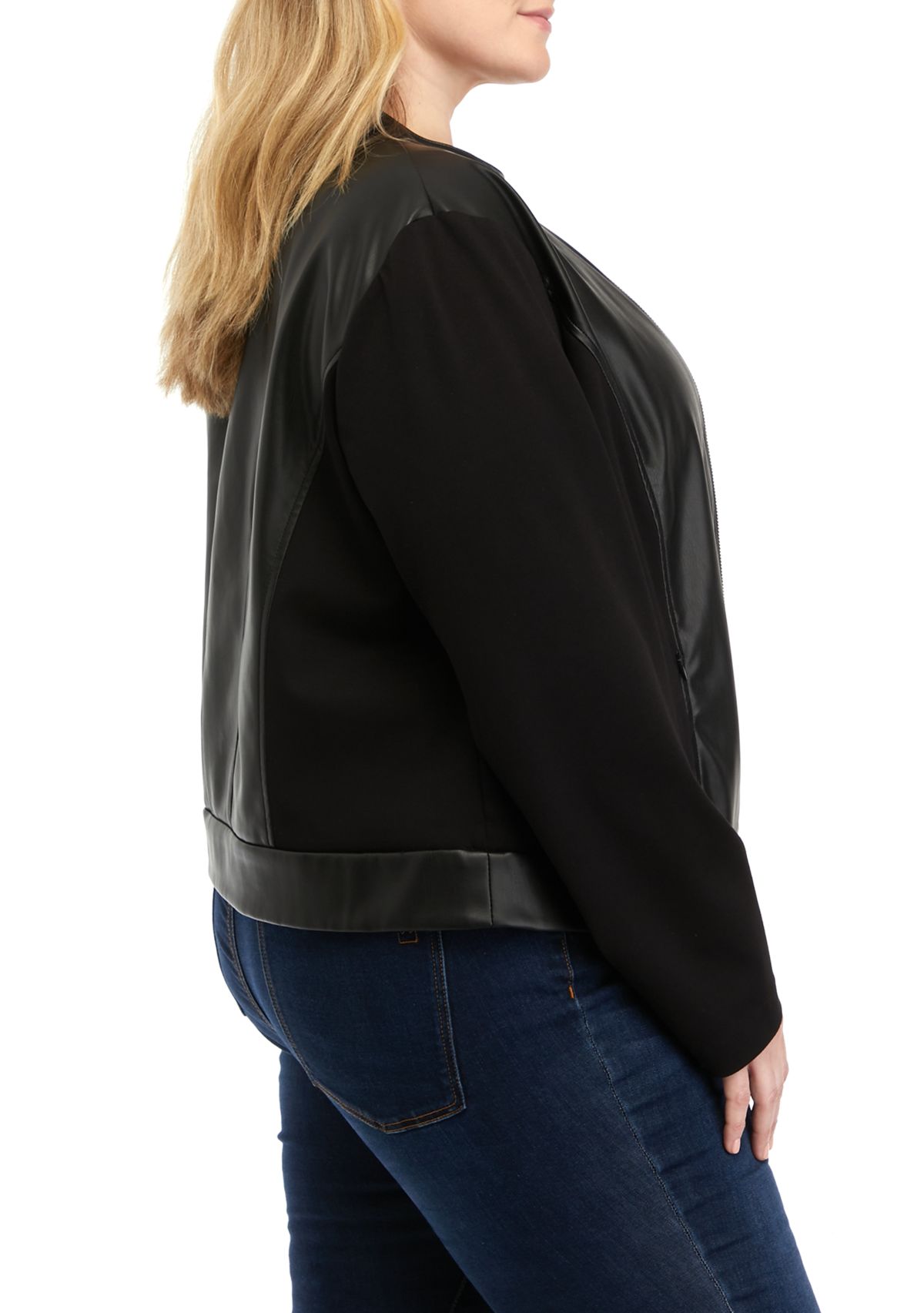 Plus Size Zip Up Jacket