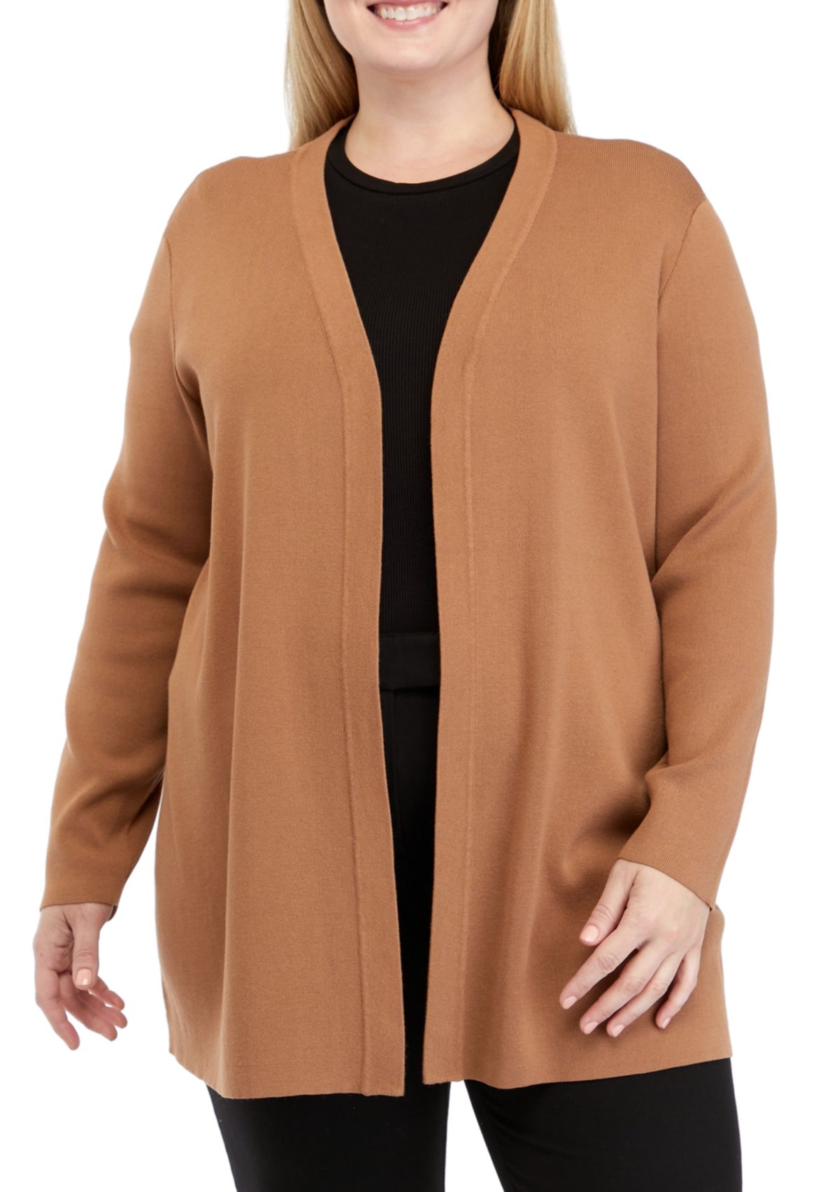 Plus Size Open Cardigan 