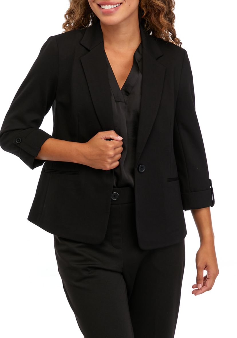 Petite One Button Blazer 