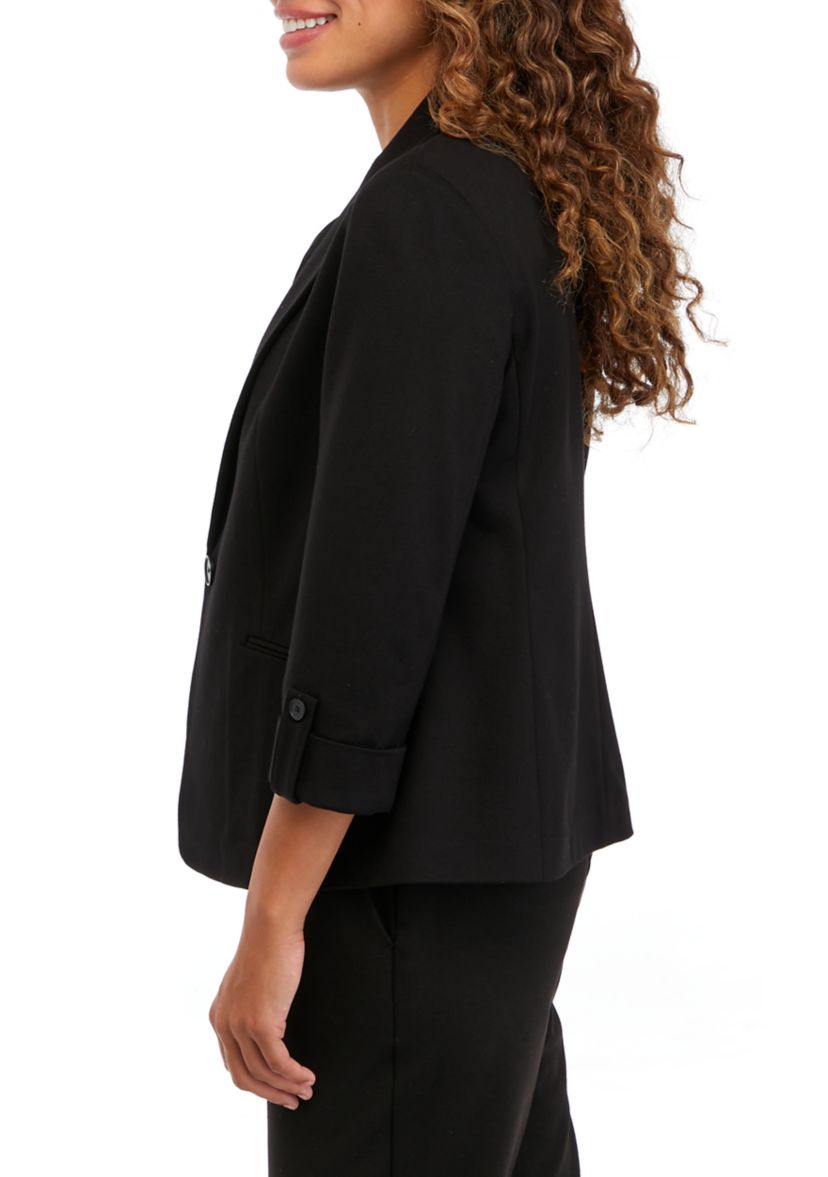 Petite One Button Blazer 