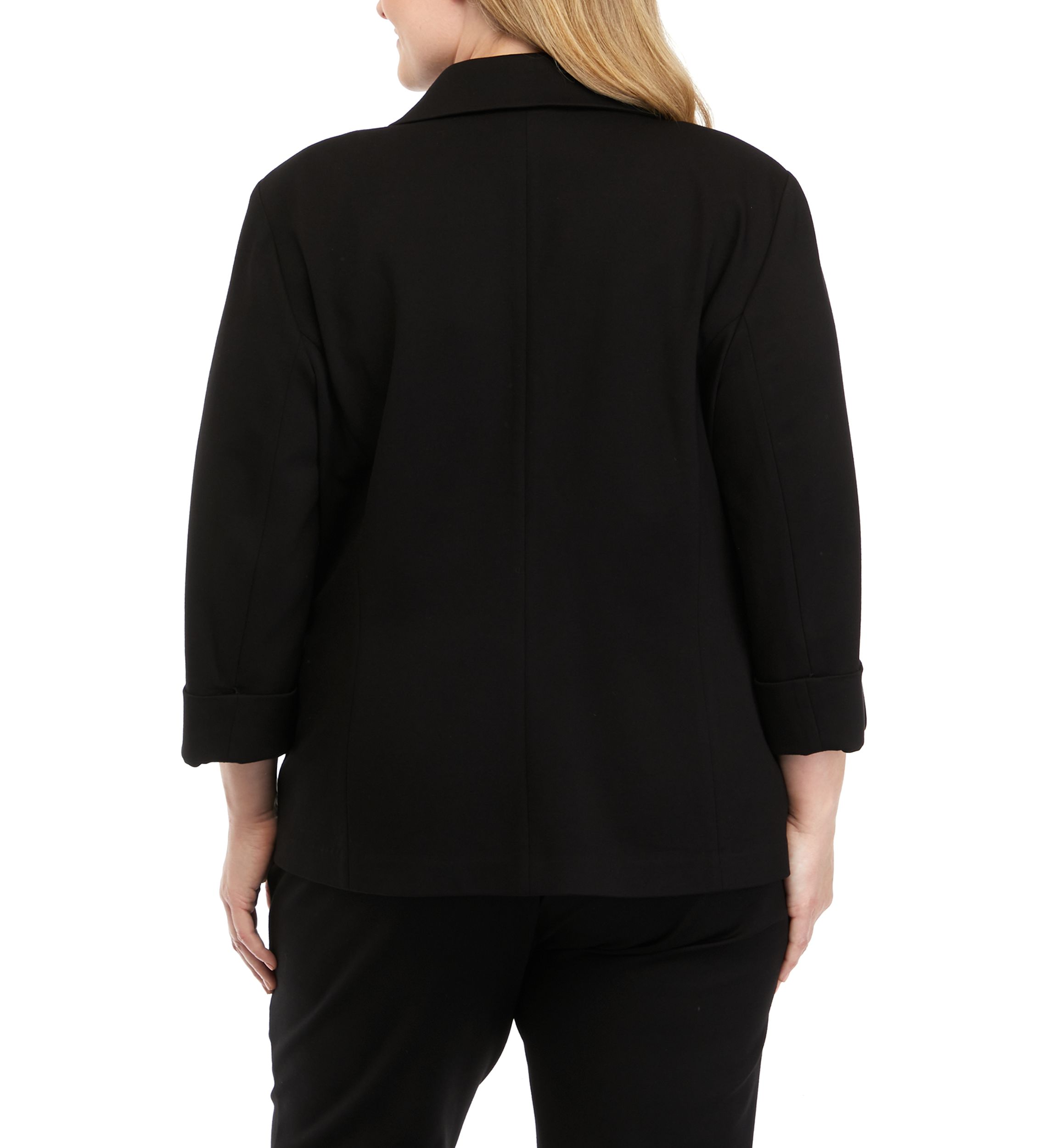 Plus Size One Button Compression Jacket