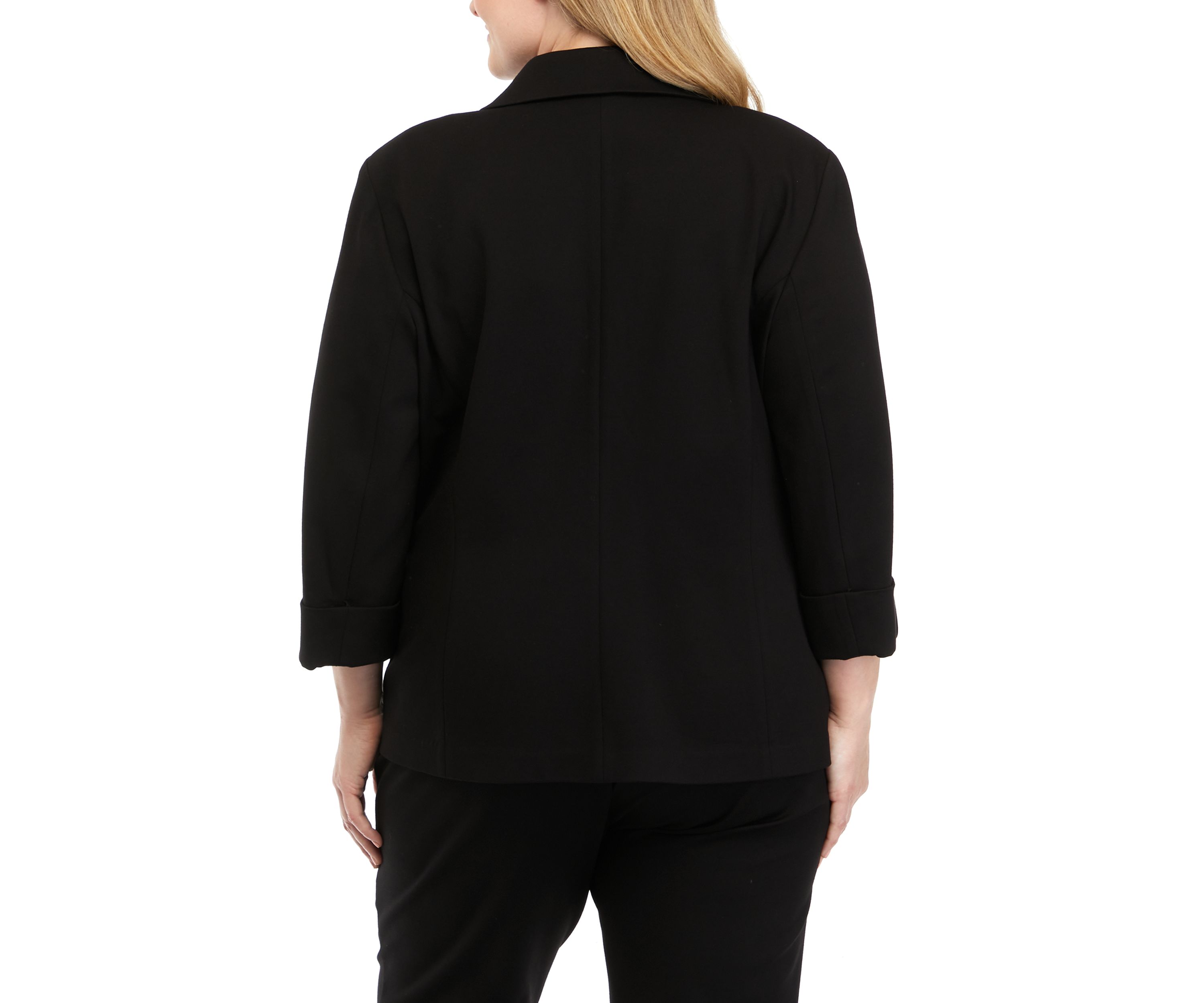 Plus Size One Button Compression Jacket