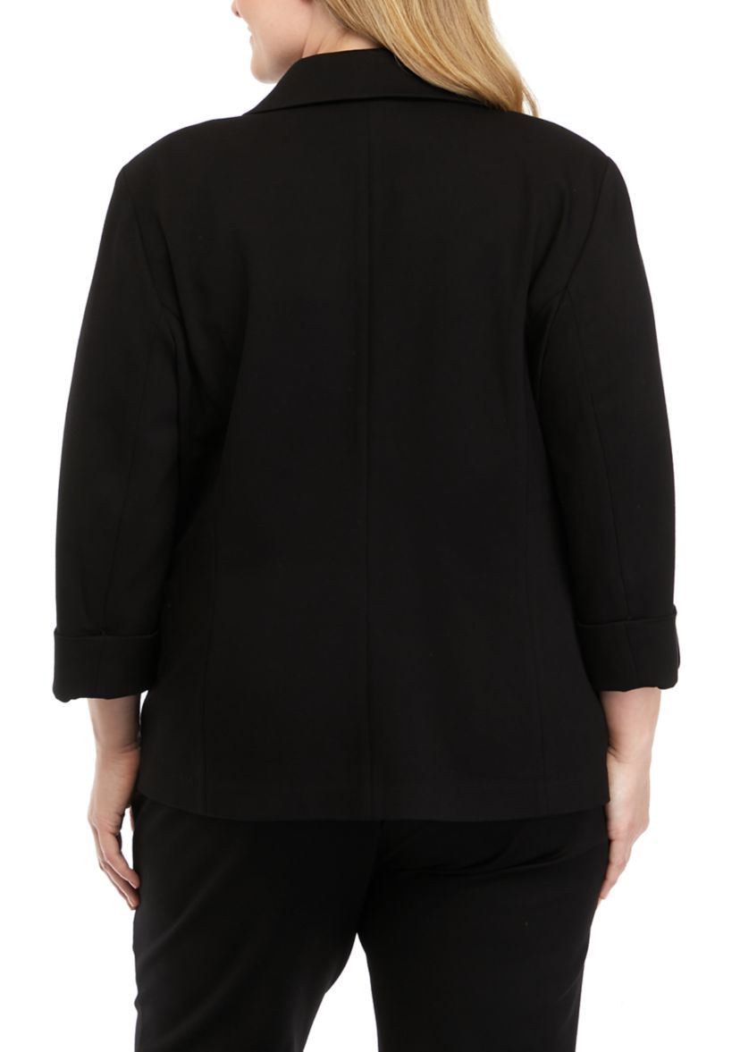 Plus Size One Button Compression Jacket