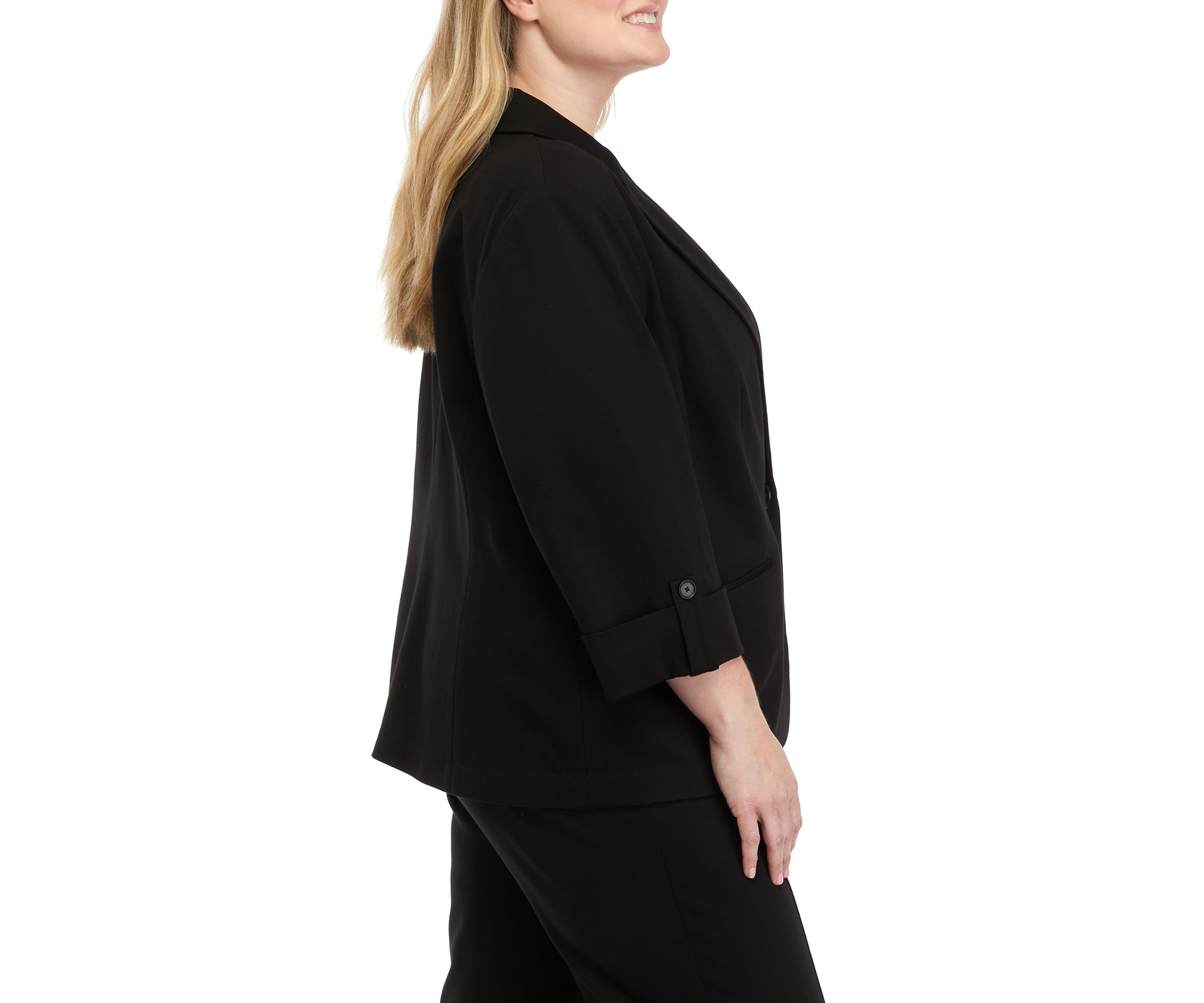 Plus Size One Button Compression Jacket