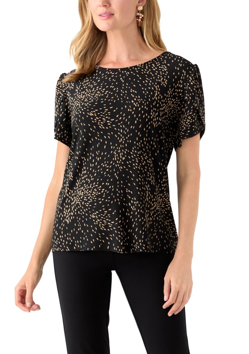 Petite Gathered Tulip Sleeve Top