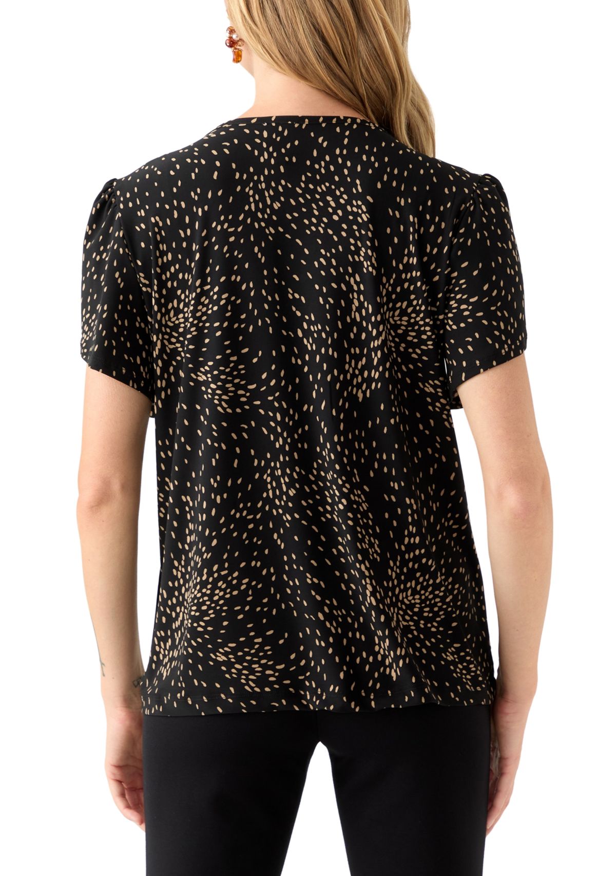 Petite Gathered Tulip Sleeve Top