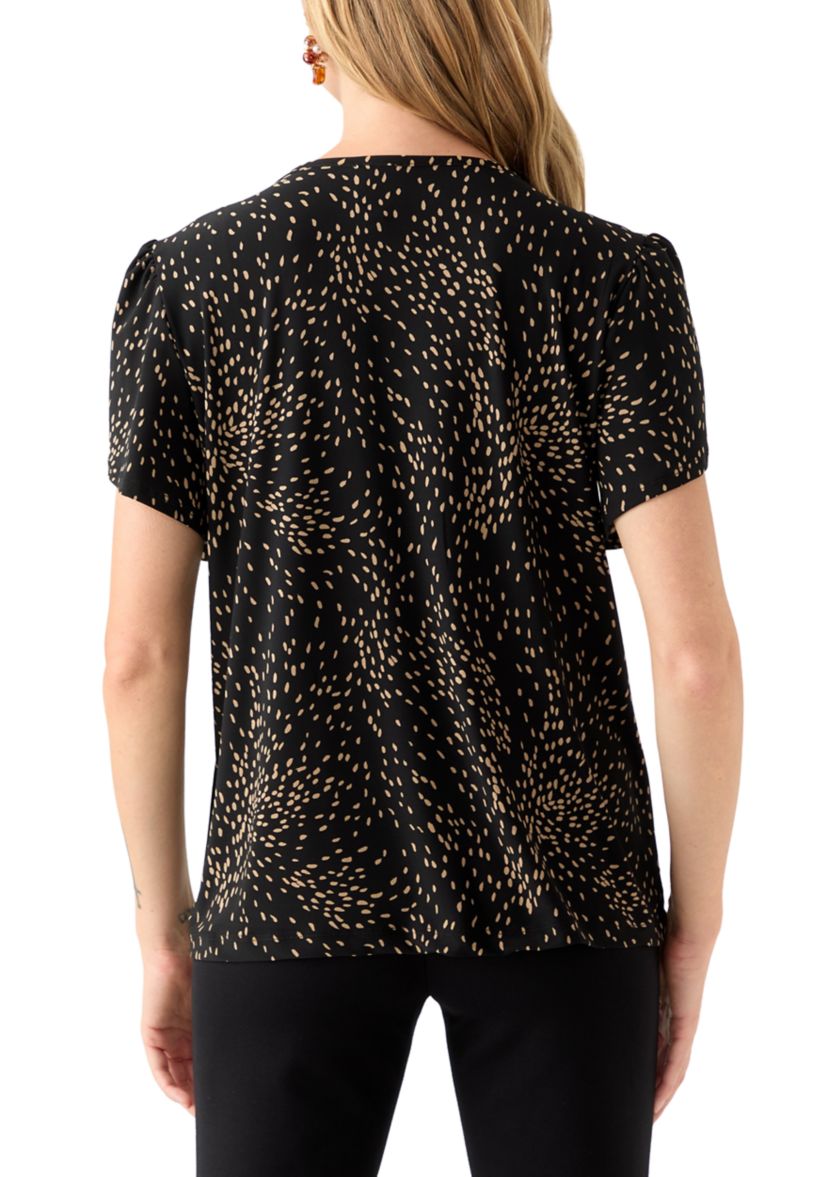 Petite Gathered Tulip Sleeve Top
