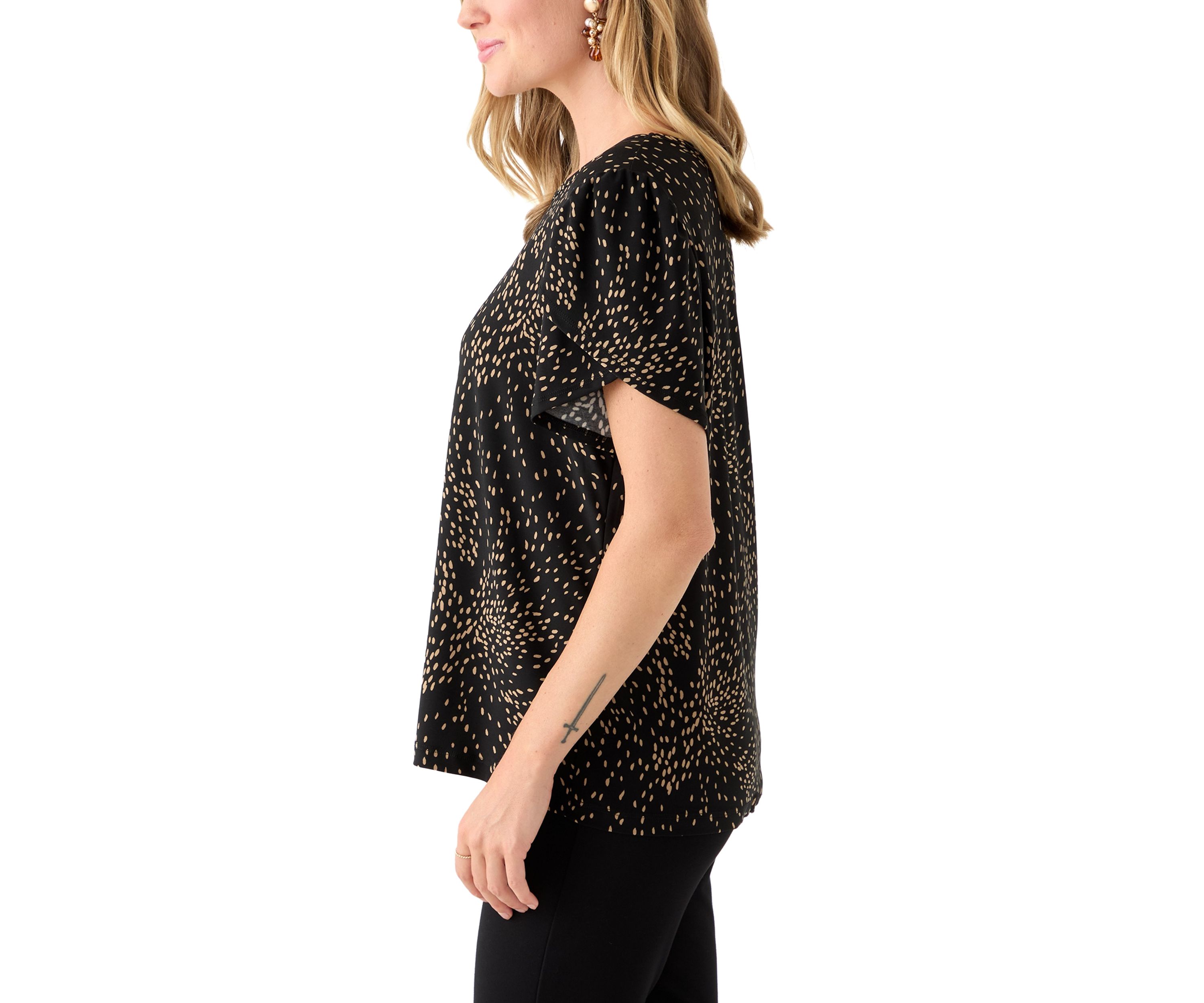 Petite Gathered Tulip Sleeve Top