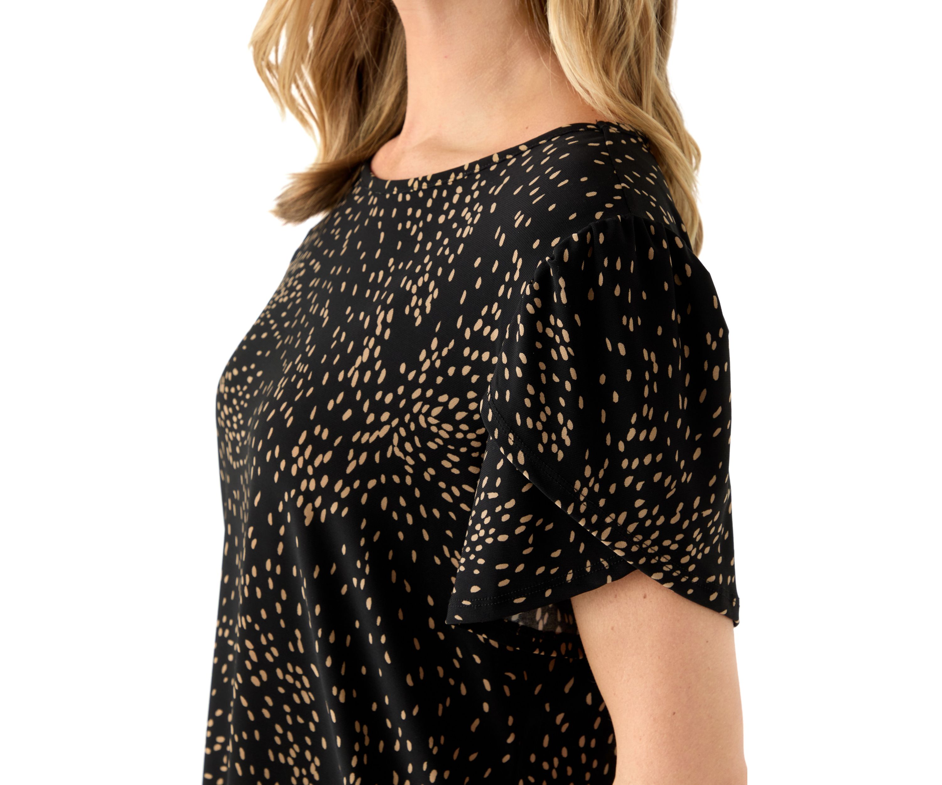 Petite Gathered Tulip Sleeve Top