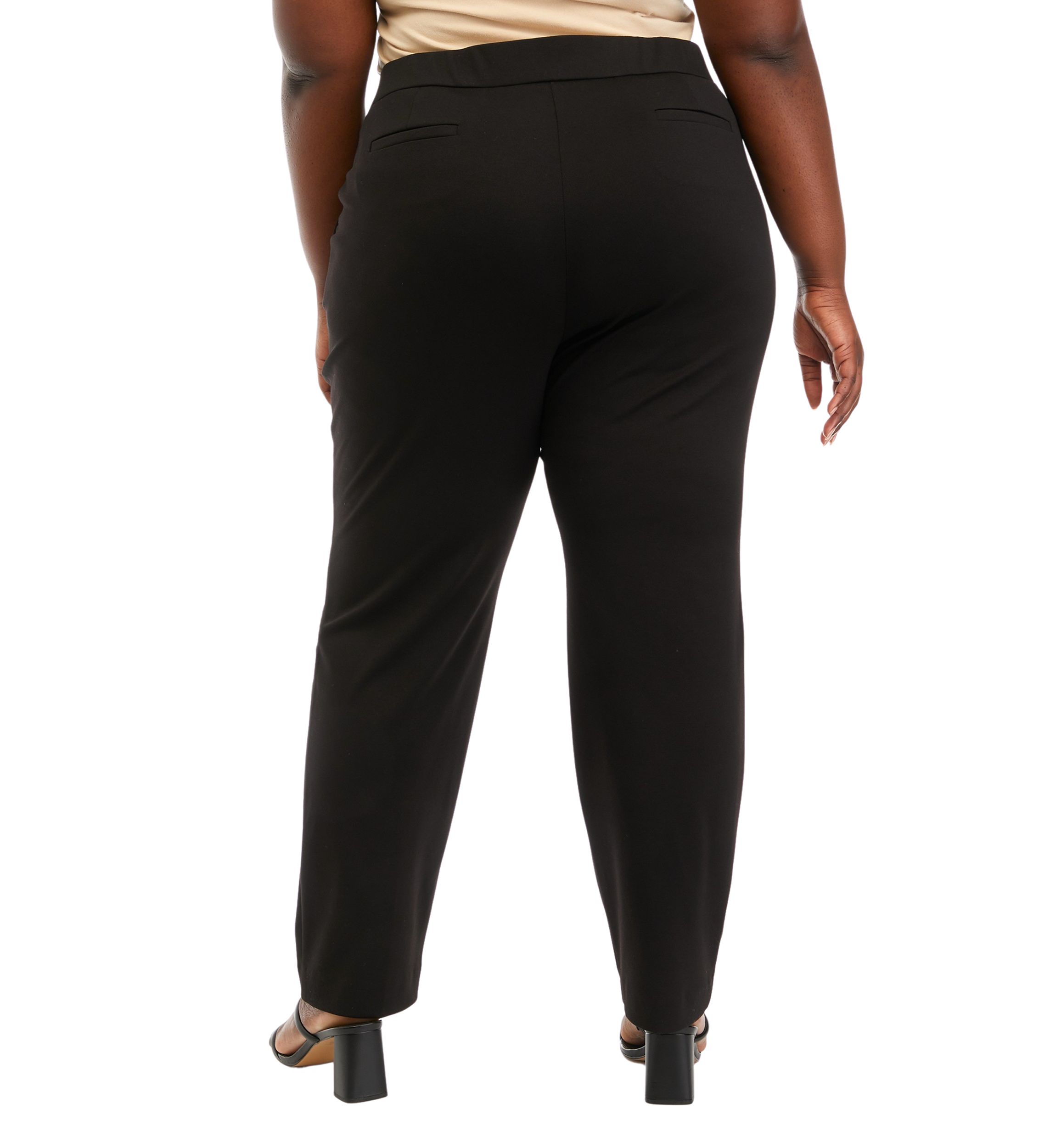 Plus Size Pull On Ponte Straight Pants